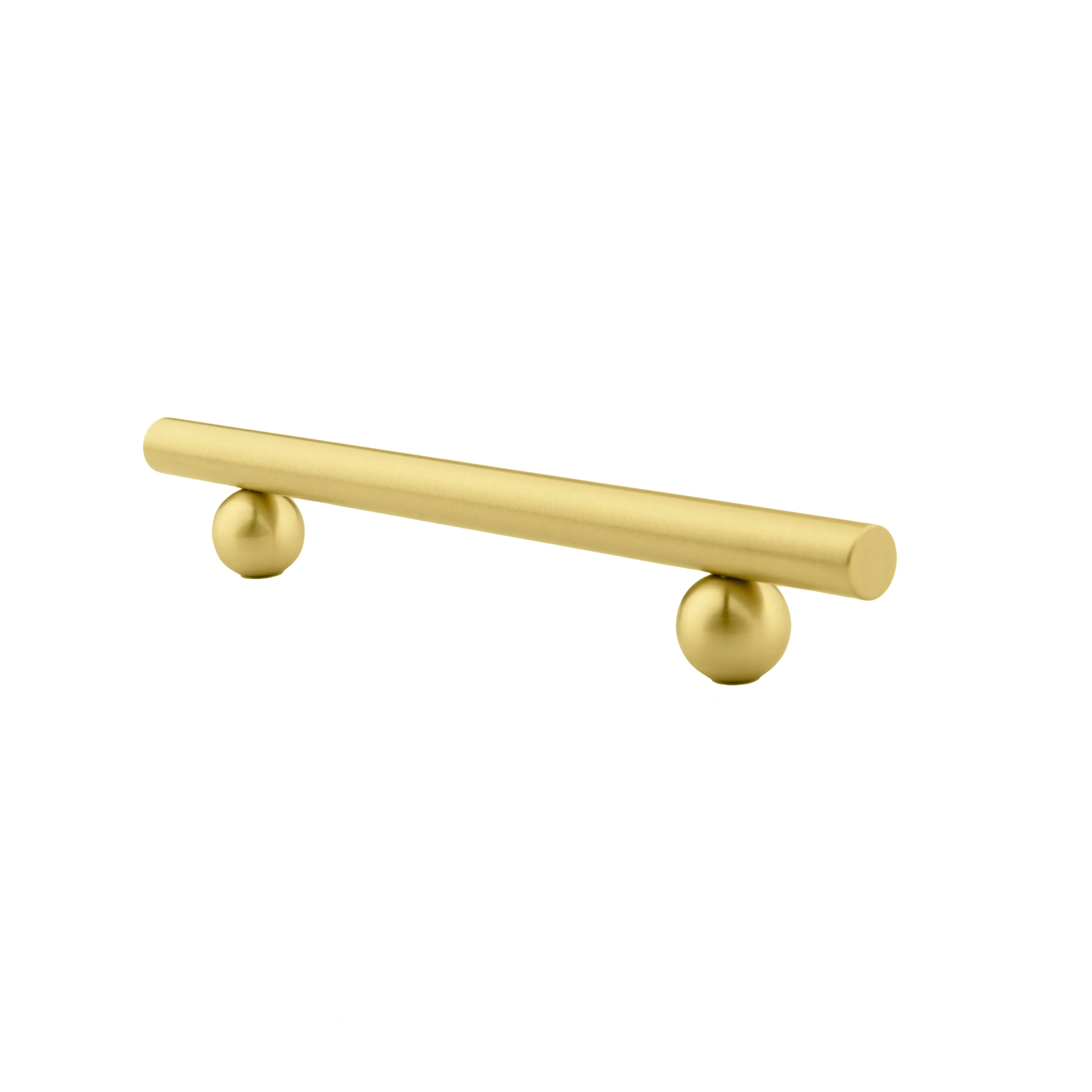 Mantara Elowen Handle B-0057 is a modern brushed brass handle in gold, ideal for cabinets, wardrobes, and kitchens.
