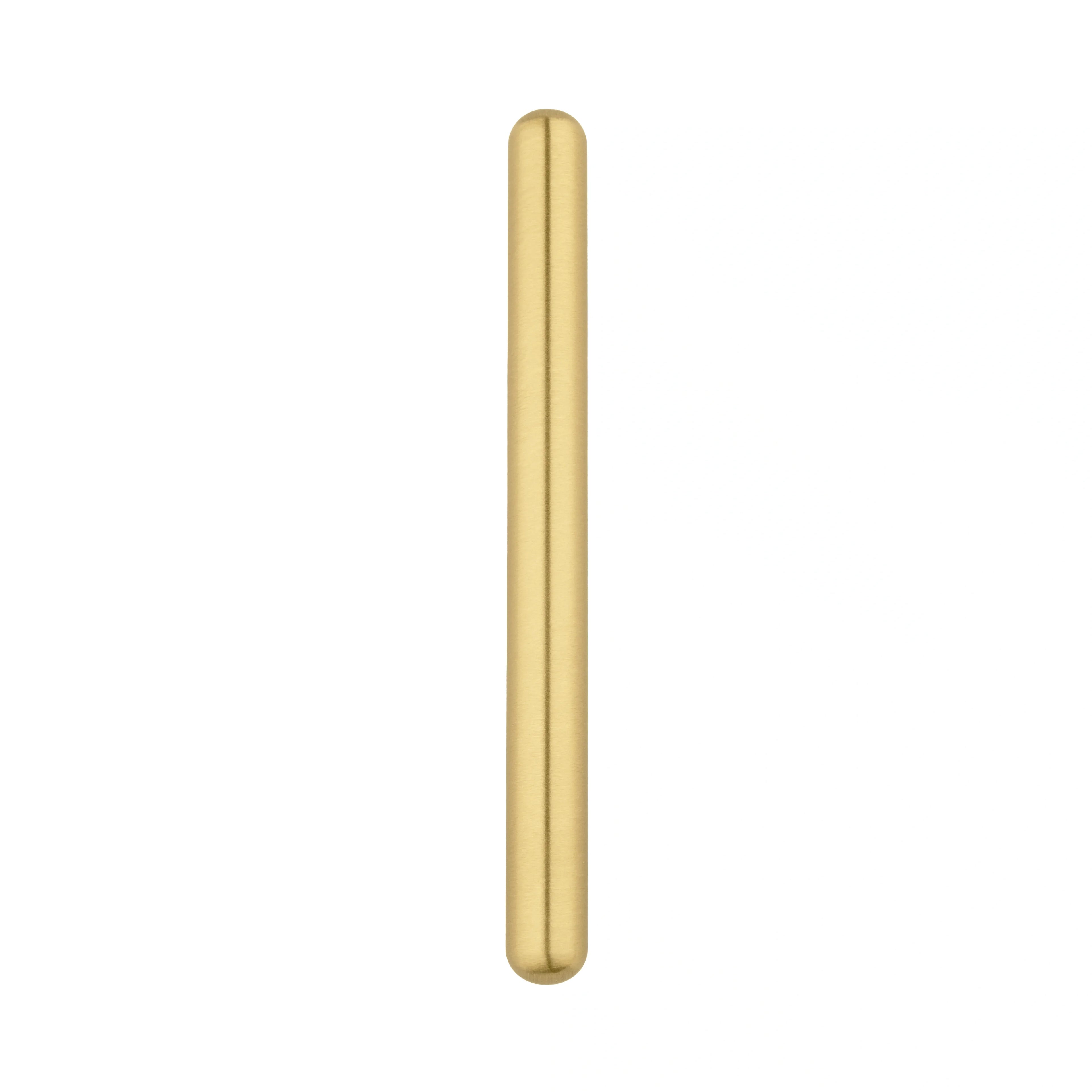 Mantara Pantheon Handle B-0053 is a modern matte brass handle in gold, ideal for kitchens, wardrobes, and cabinets.