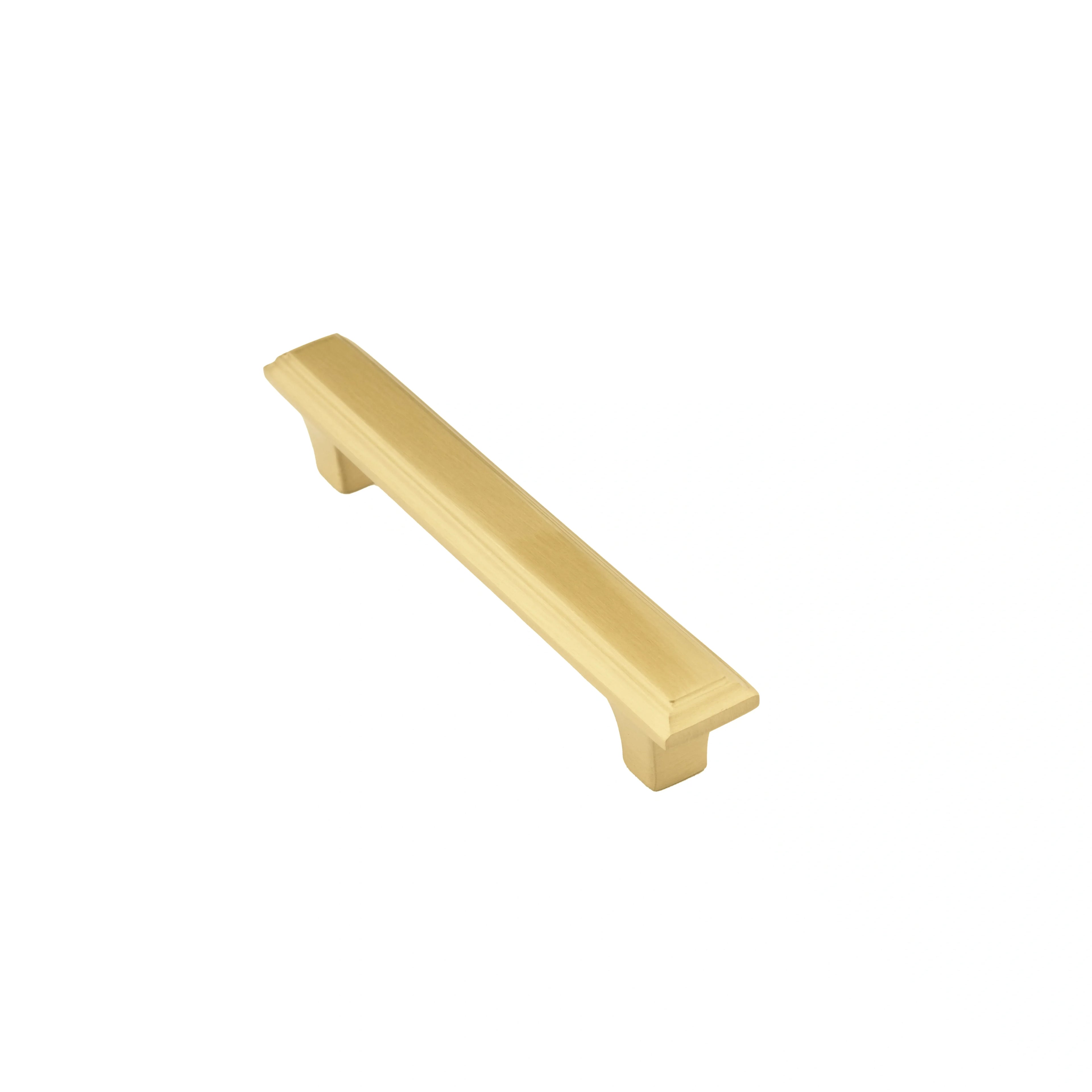 Modern brushed brass handle in gold, ideal for wardrobes, buy wardrobe handles and brass door handles. Mantara Alaric Handle B-0066