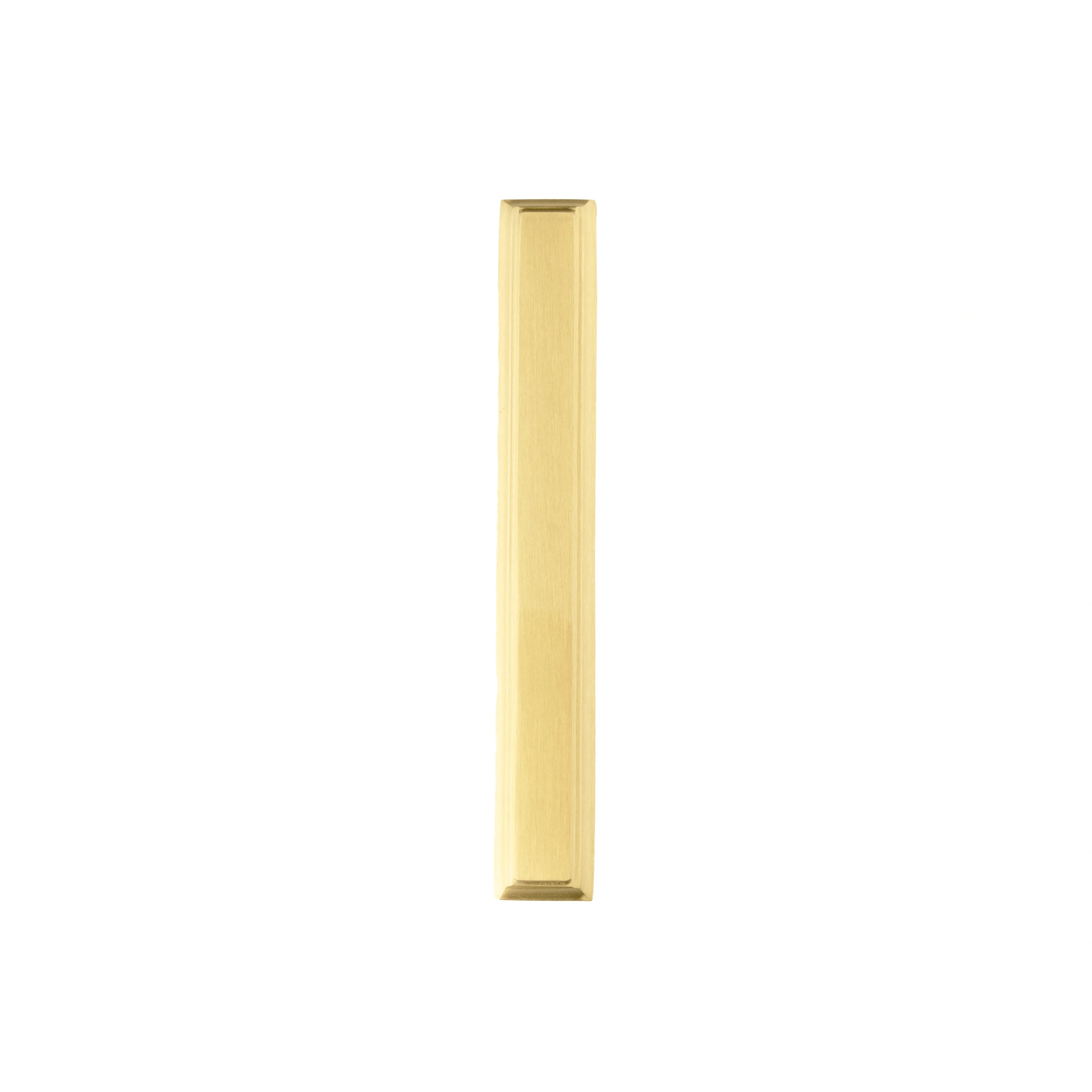 Modern brushed brass handle in gold, ideal for wardrobes, buy wardrobe handles and brass door handles. Mantara Alaric Handle B-0066