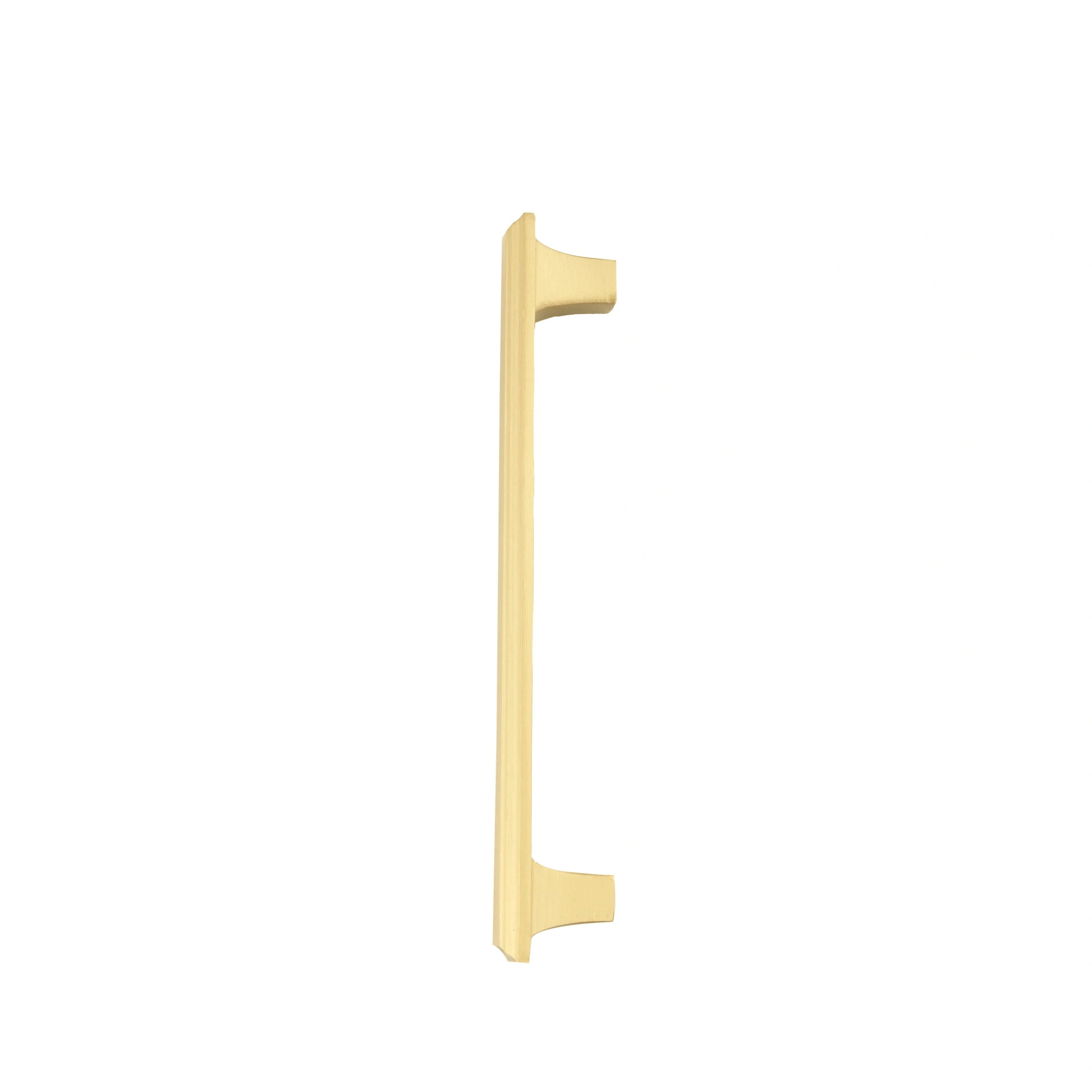Modern brushed brass handle in gold, ideal for wardrobes, buy wardrobe handles and brass door handles. Mantara Alaric Handle B-0066