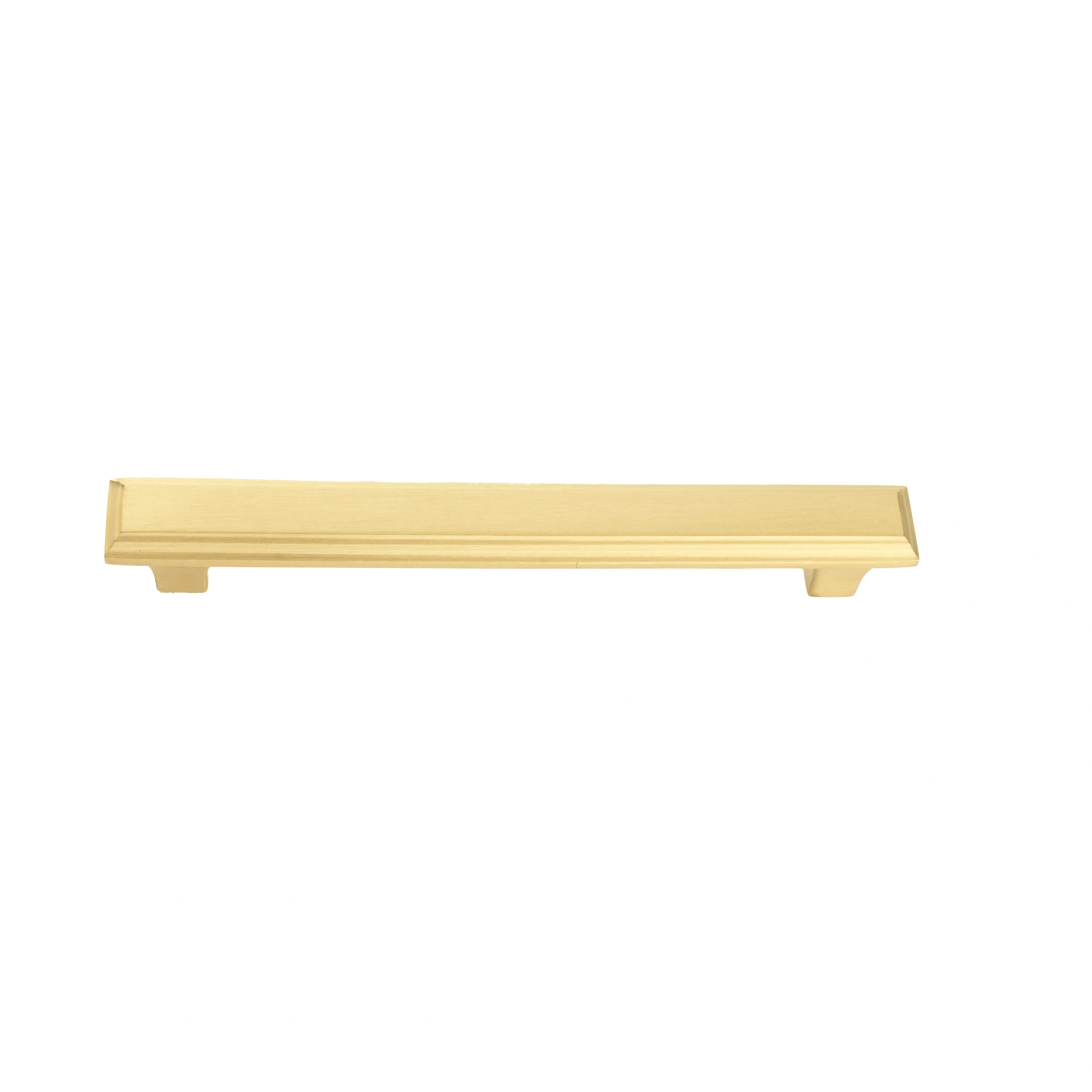 Modern brushed brass handle in gold, ideal for wardrobes, buy wardrobe handles and brass door handles. Mantara Alaric Handle B-0066