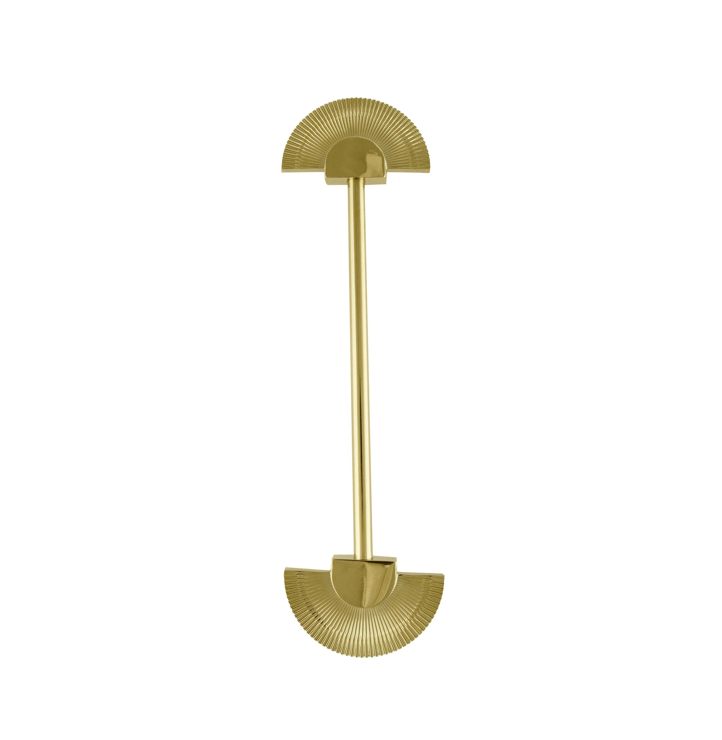 Mantara Palm Knob B-0085 is a modern polished brass knob in gold, perfect for doors, cabinets, and wardrobes.