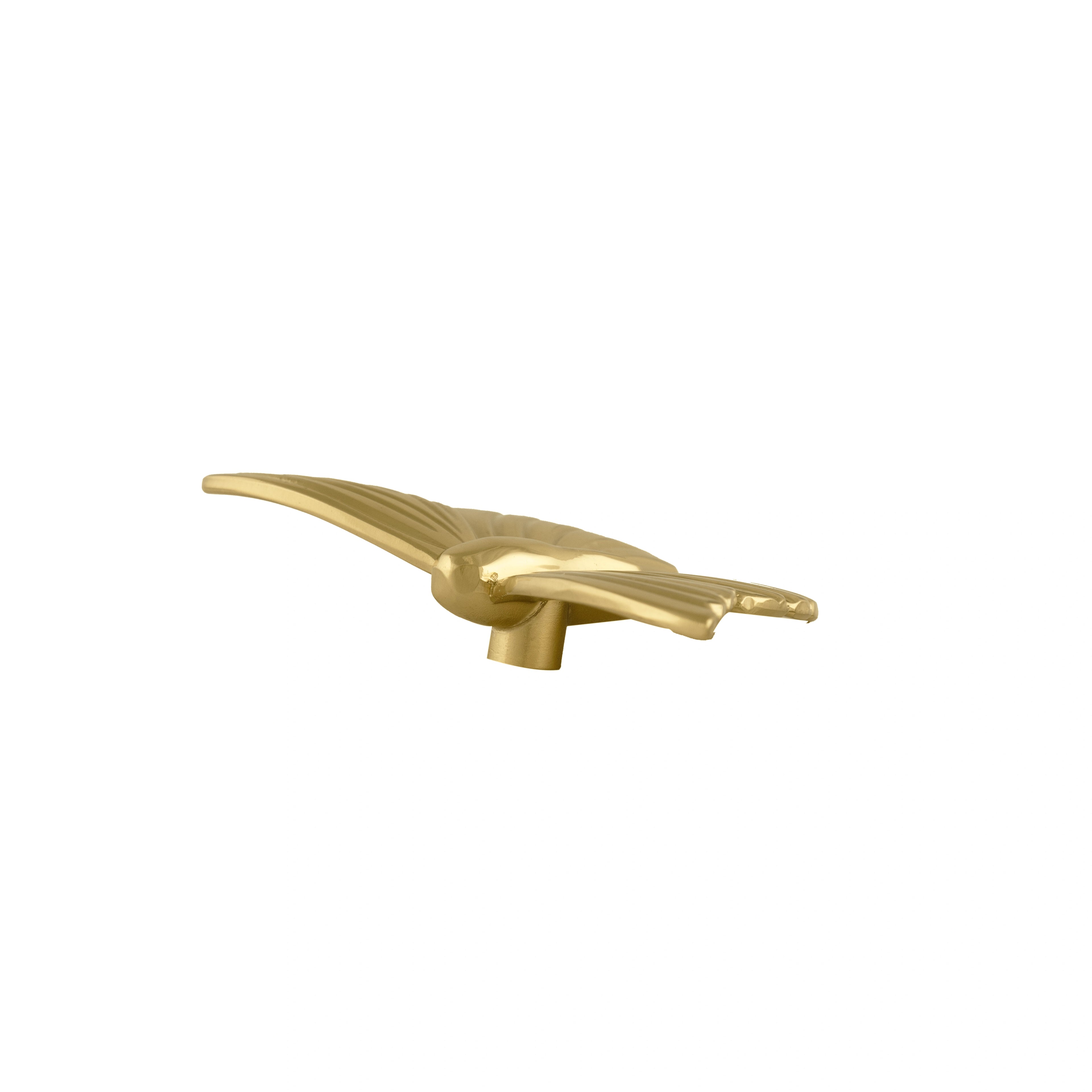 Mantara Mariposa Handle B-0074 is a modern brushed brass knob in polished gold, ideal for doors and cabinets.