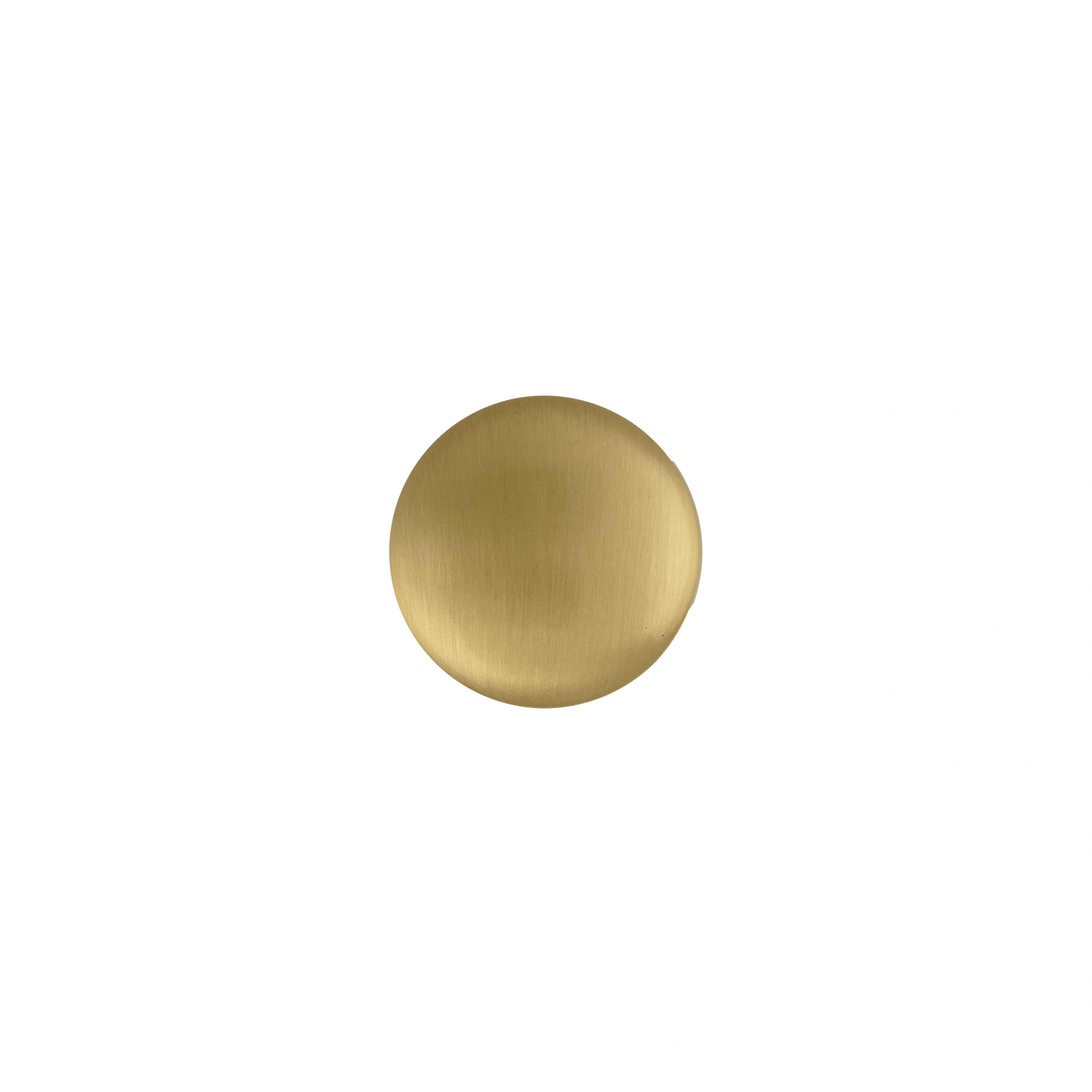 Mantara Gold Button Knob Z-0002 is a modern zinc alloy knob in matte finish, ideal for wardrobes and furniture.