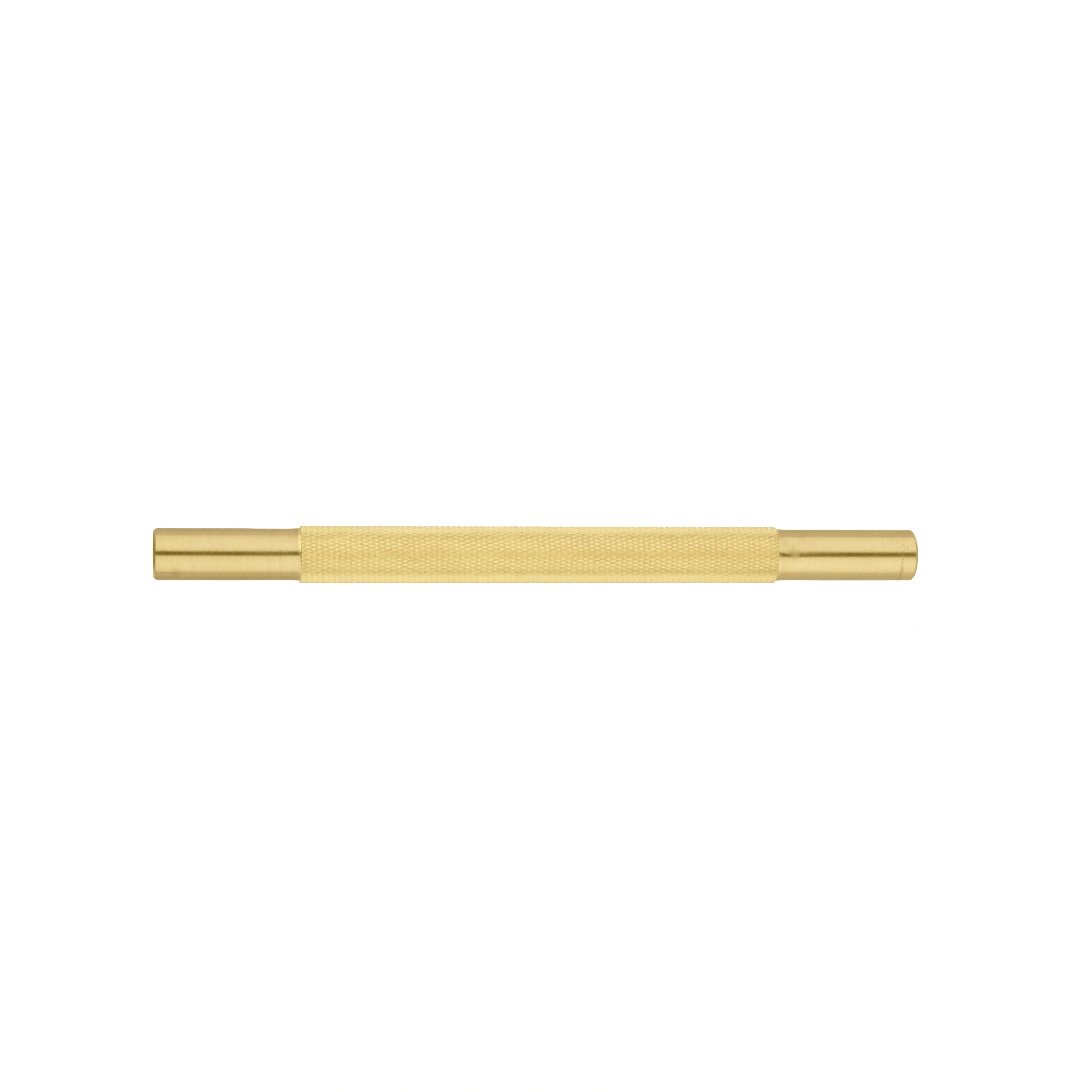 Mantara Pisa Knob B-0060 is a modern brushed brass handle in gold, ideal for wardrobes, cabinets, and main doors.