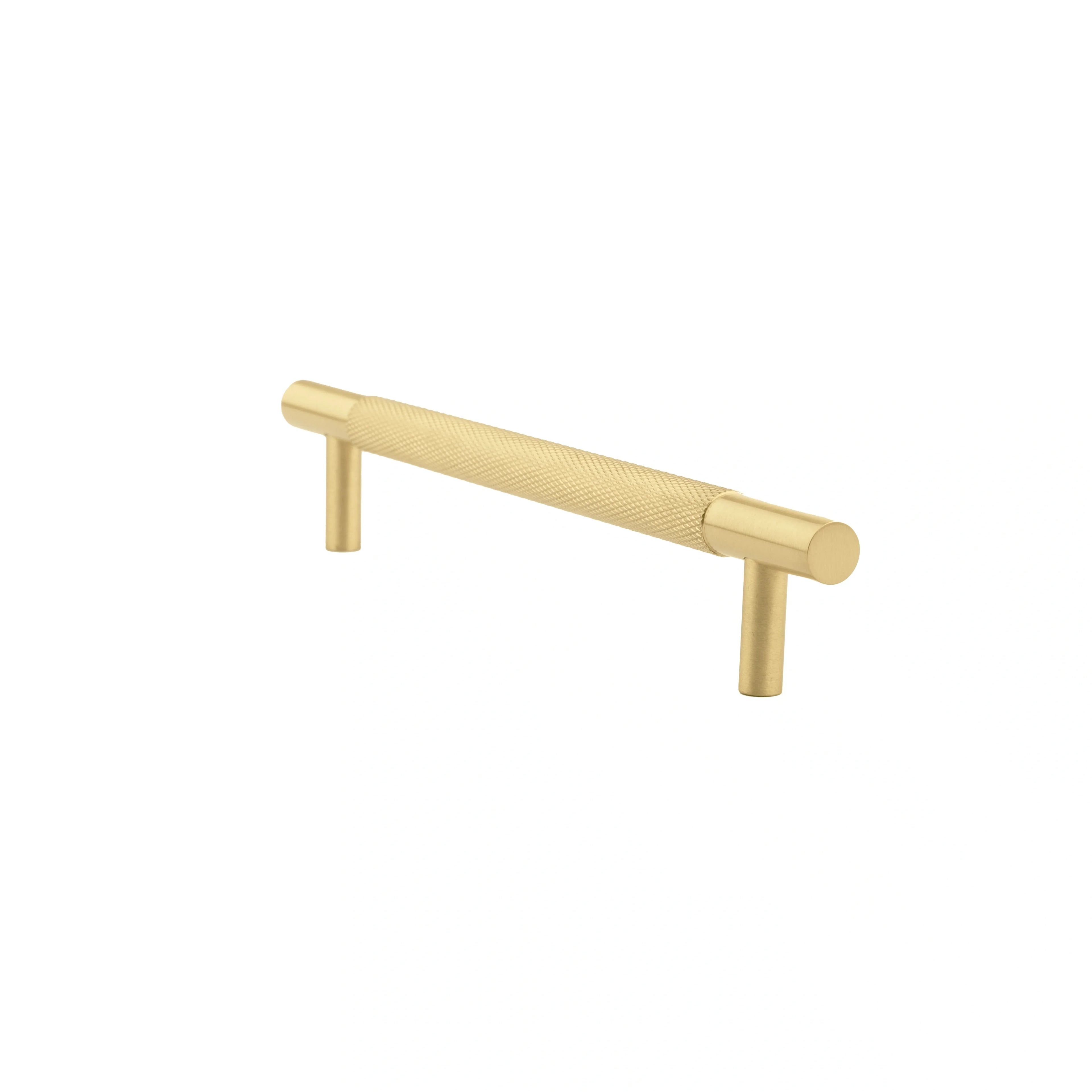 Mantara Pisa Knob B-0060 is a modern brushed brass handle in gold, ideal for wardrobes, cabinets, and main doors.