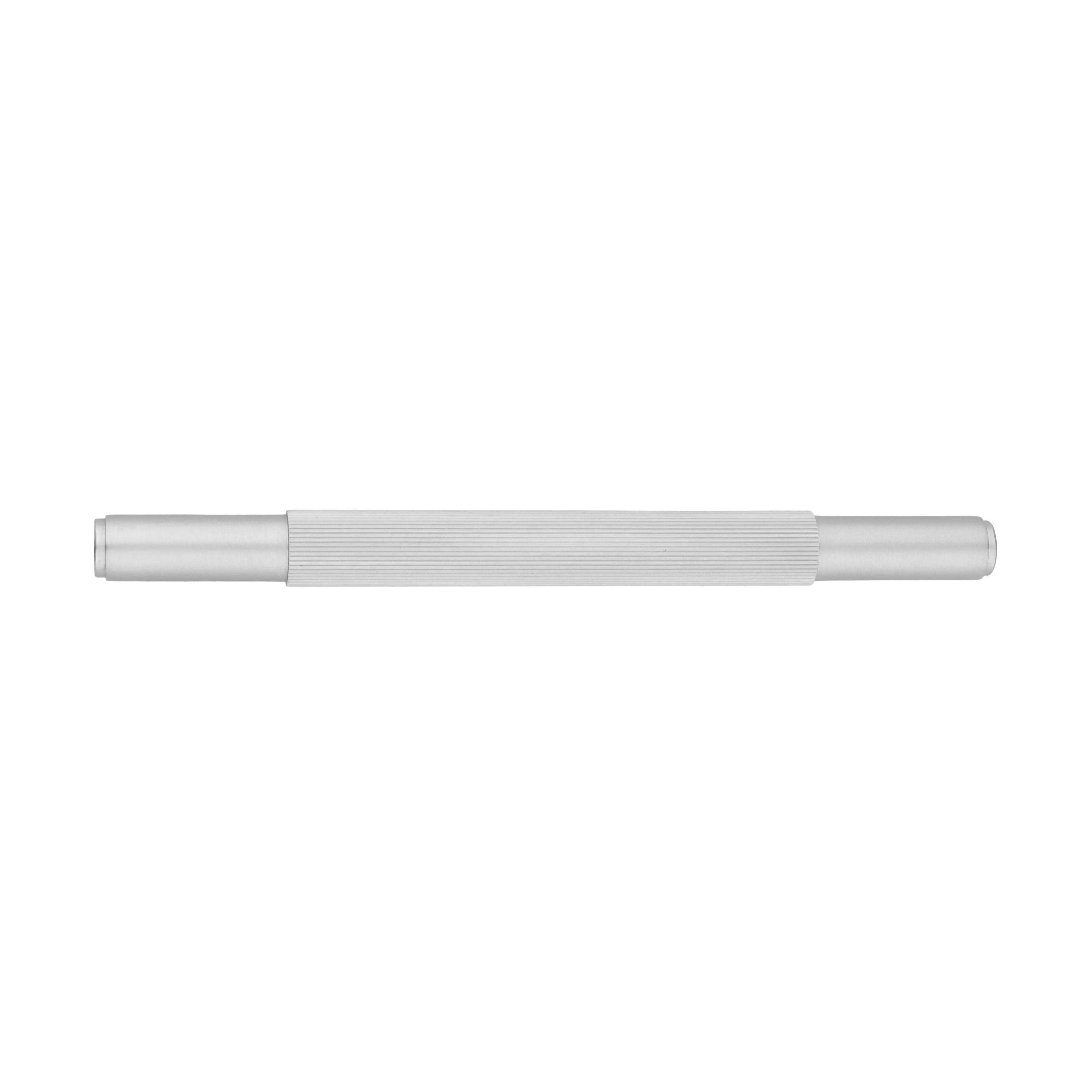 Mantara Enigma Handle B-0061 is a modern brushed brass handle in chrome, ideal for cupboards and drawers.