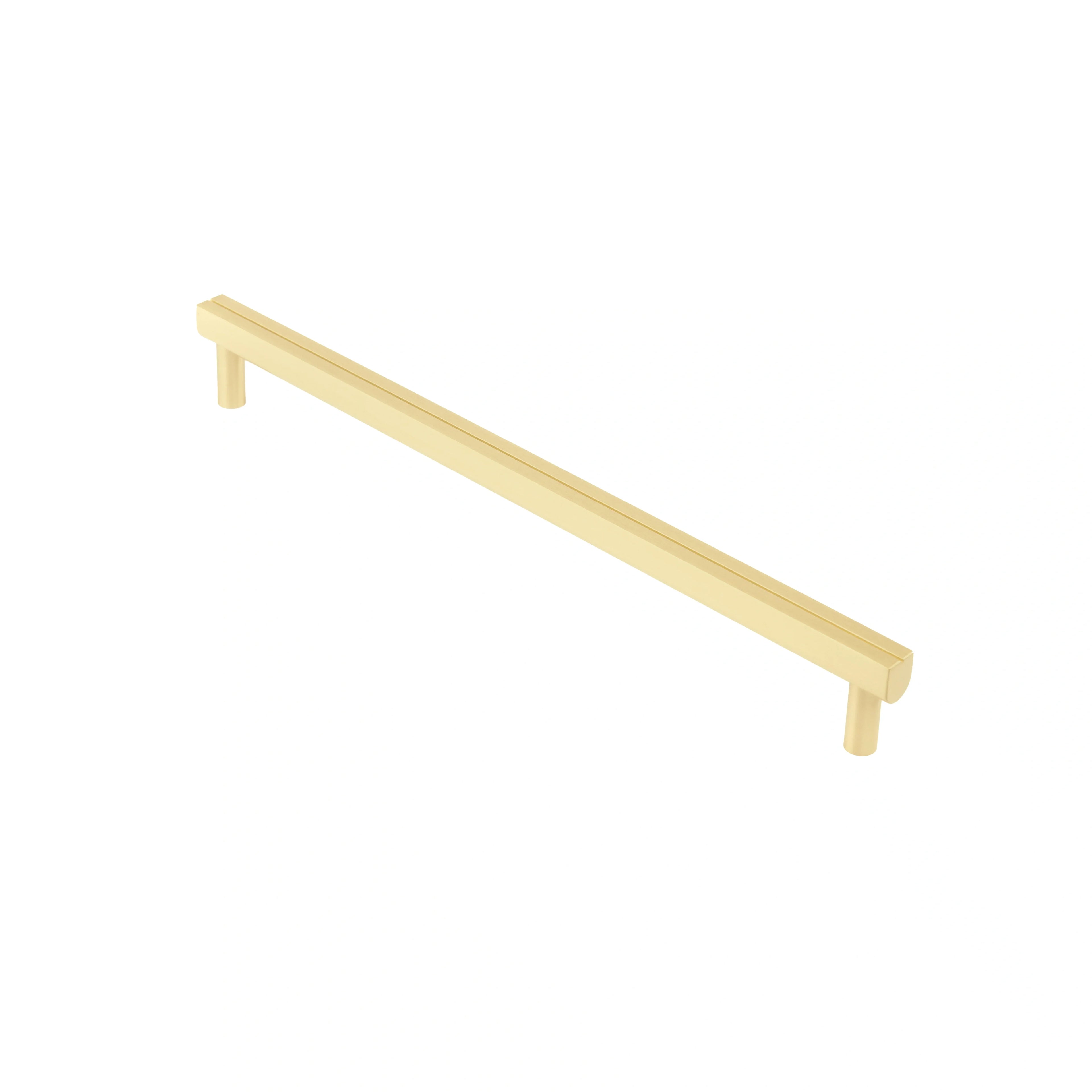 Mantara Skyline Handle B-0055 is a modern brushed brass handle in gold, ideal for main doors, cabinets, and drawers.