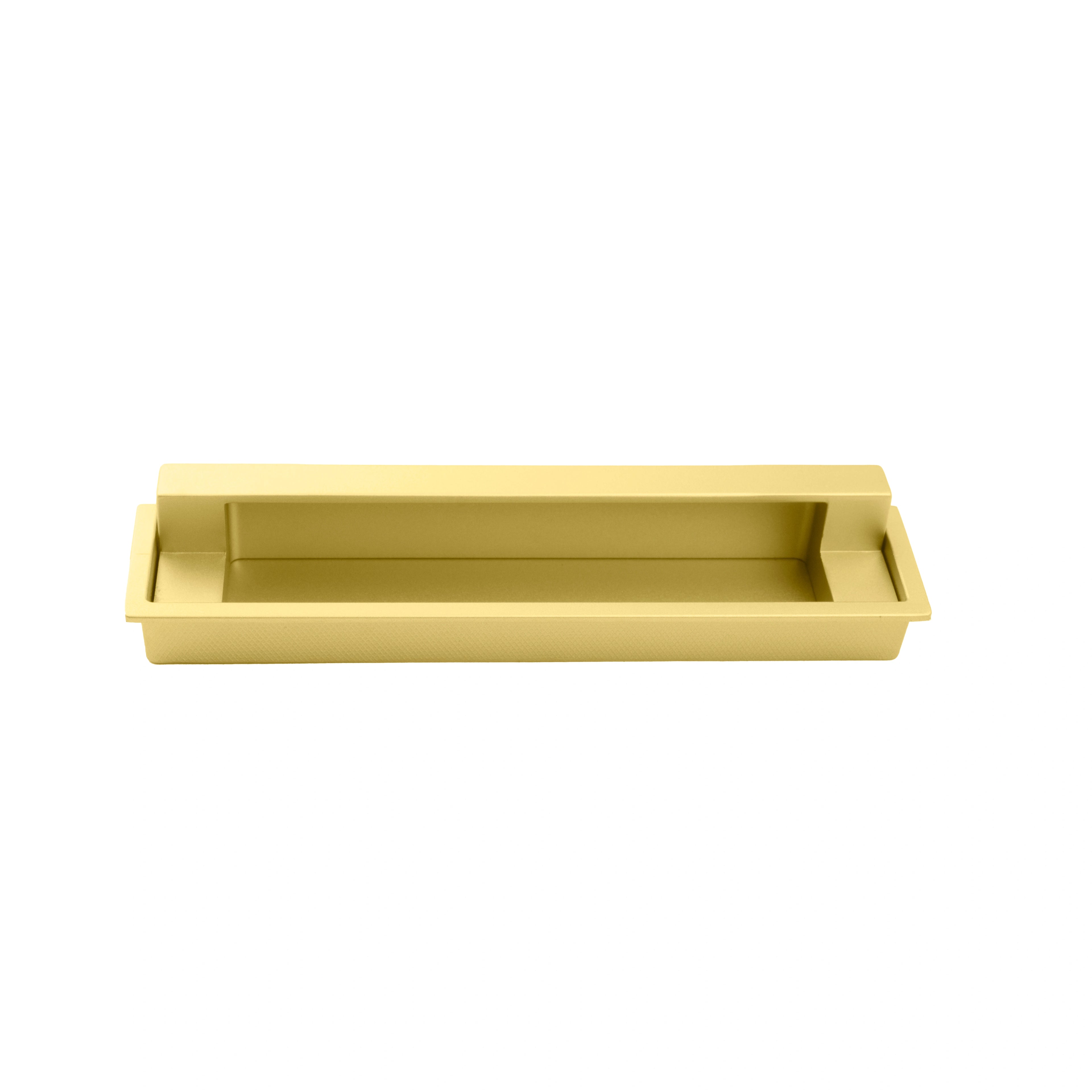 Mantara Concealed Slender Handle Z-0012 is a modern zinc handle in matte gold, ideal for wardrobes and sliding doors.