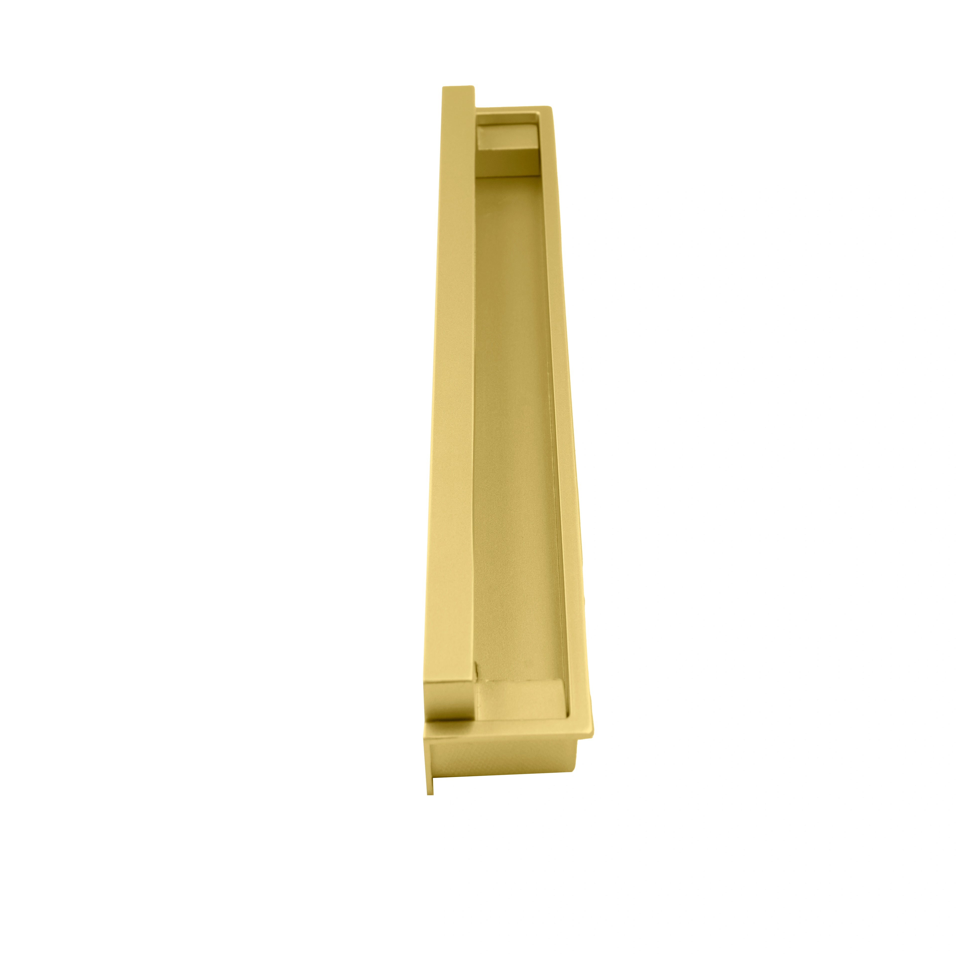 Mantara Concealed Slender Handle Z-0012 is a modern zinc handle in matte gold, ideal for wardrobes and sliding doors.