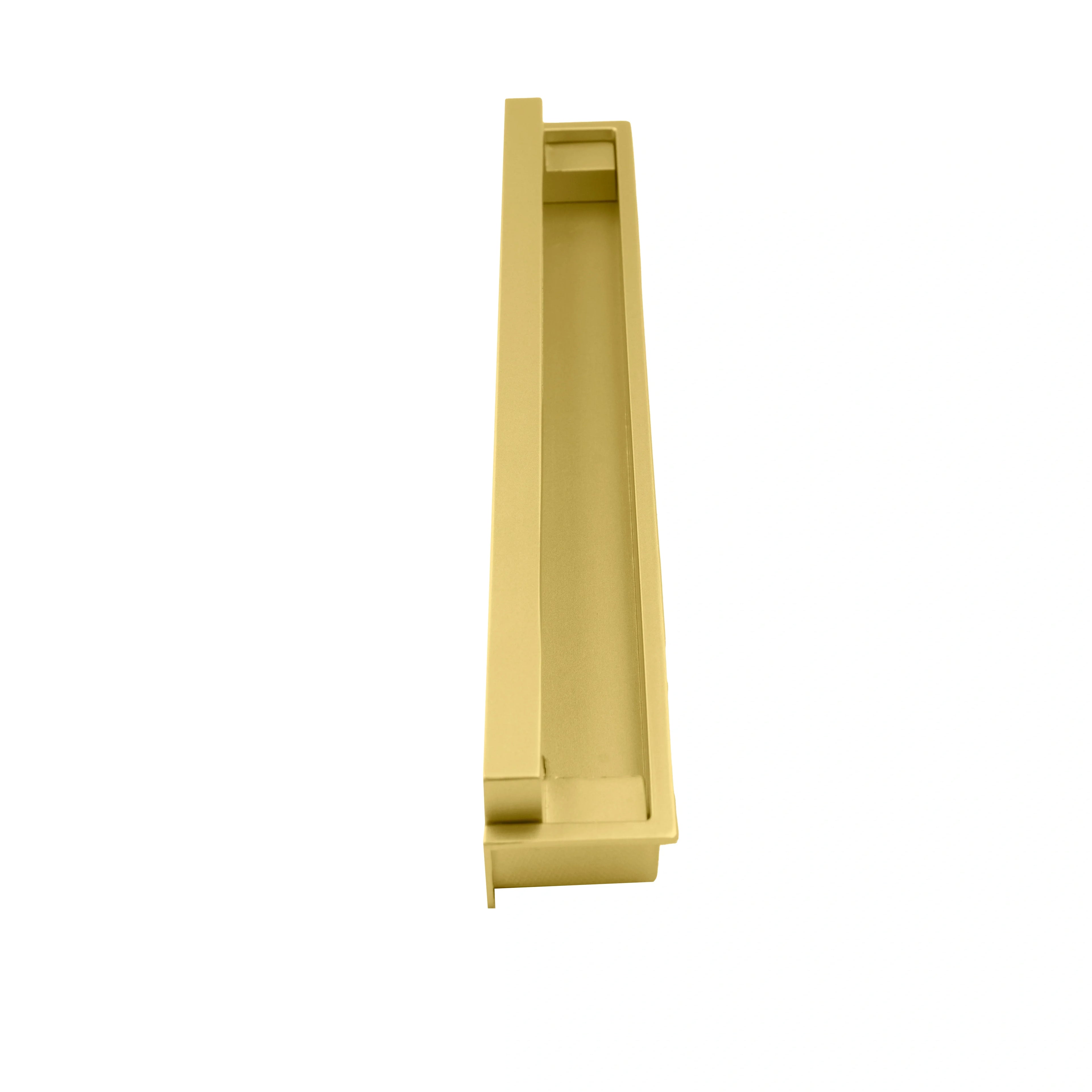 Mantara Concealed Slender Handle Z-0012 is a modern zinc handle in matte gold, ideal for wardrobes and sliding doors.