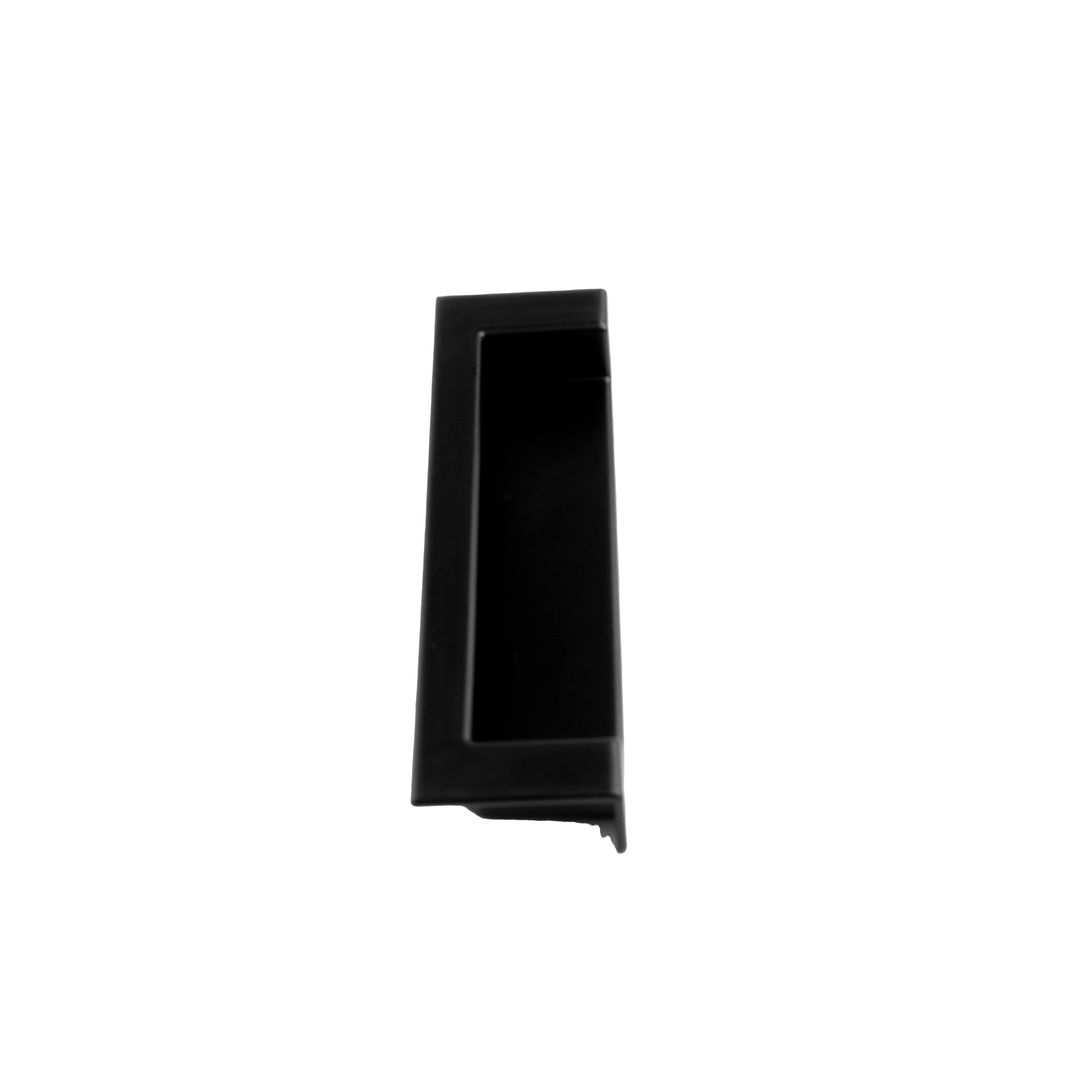 Mantara Concealed Rectangular Handle Z-0013 is a modern zinc handle in matte black, ideal for wardrobes and furniture.