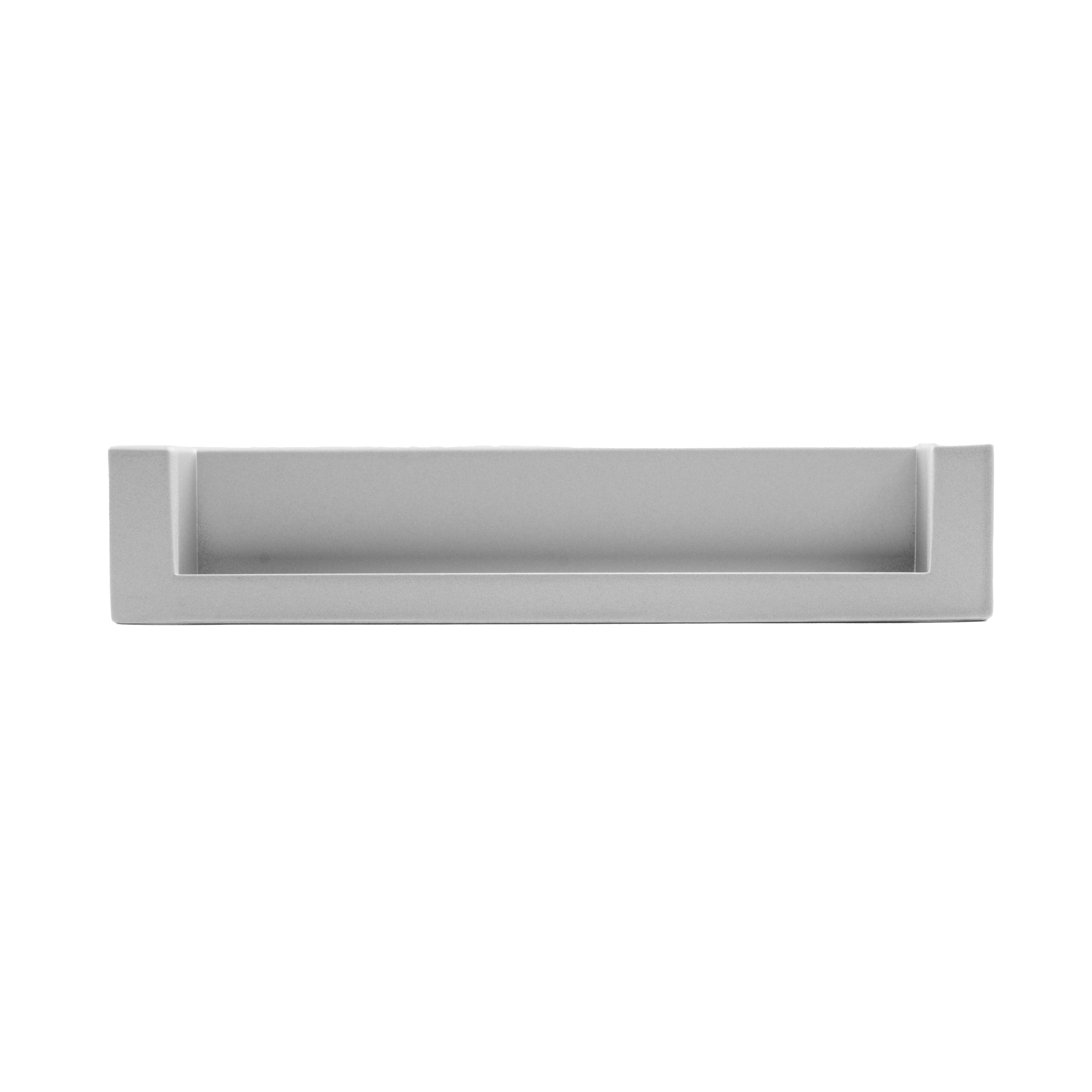 Mantara Concealed Rectangular Handle Z-0013 is a modern zinc handle in matte silver, ideal for wardrobes and furniture.