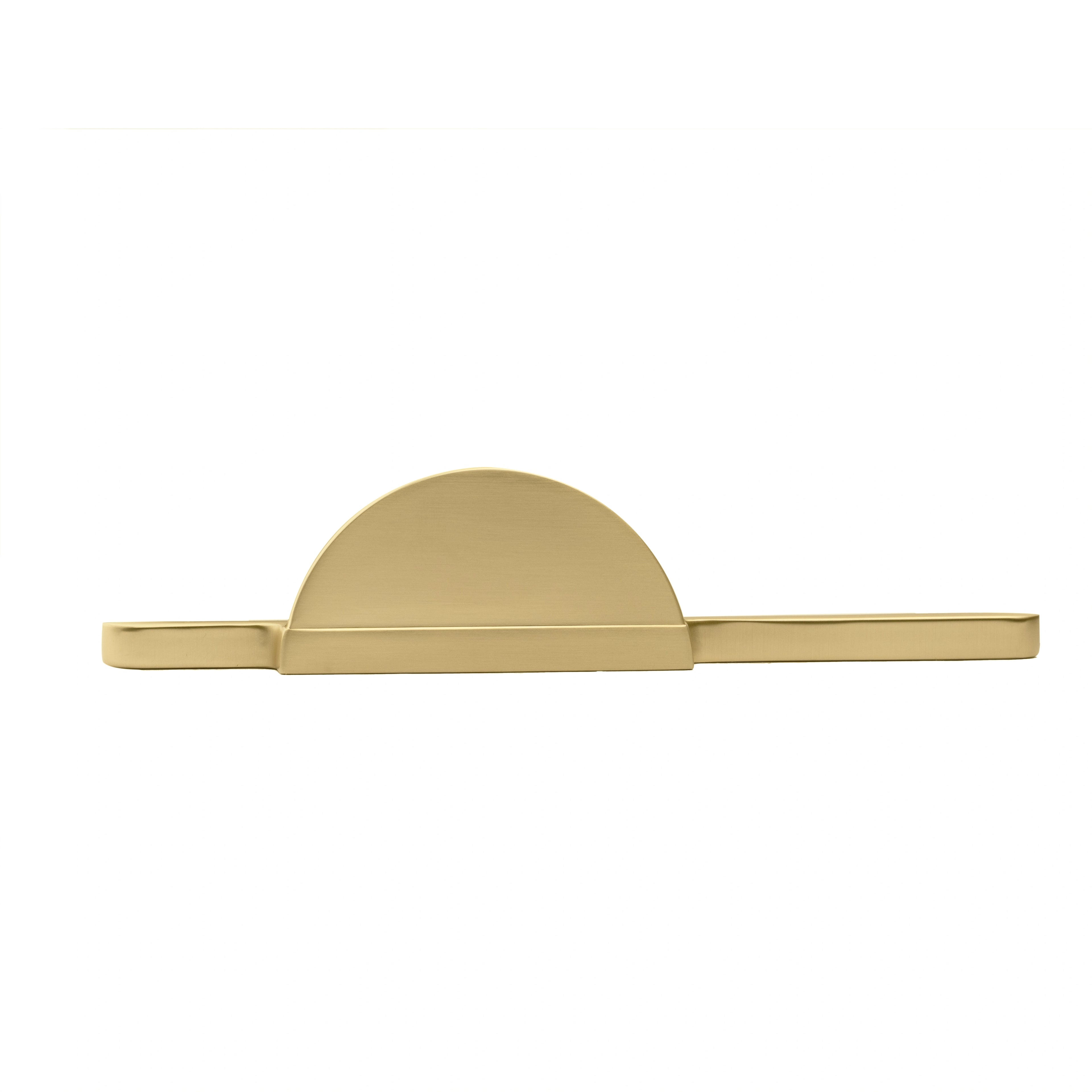 Mantara Moonshine Handle Z-0007 is a modern zinc handle in matte gold, ideal for wardrobes, doors, and drawers.