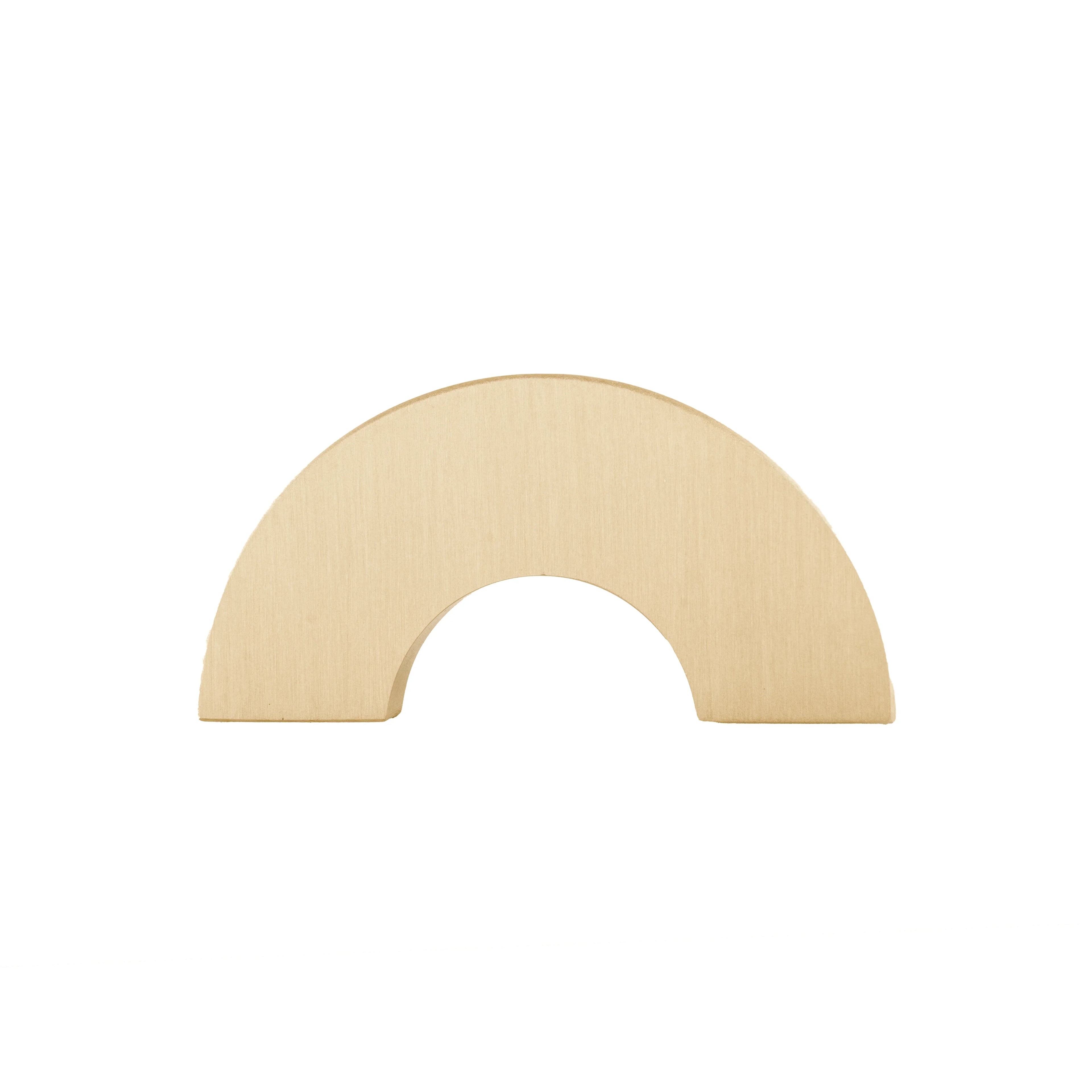 Mantara Dua Handle B-0075 is a modern brushed brass knob in gold, ideal for drawers, cabinets, and furniture use.