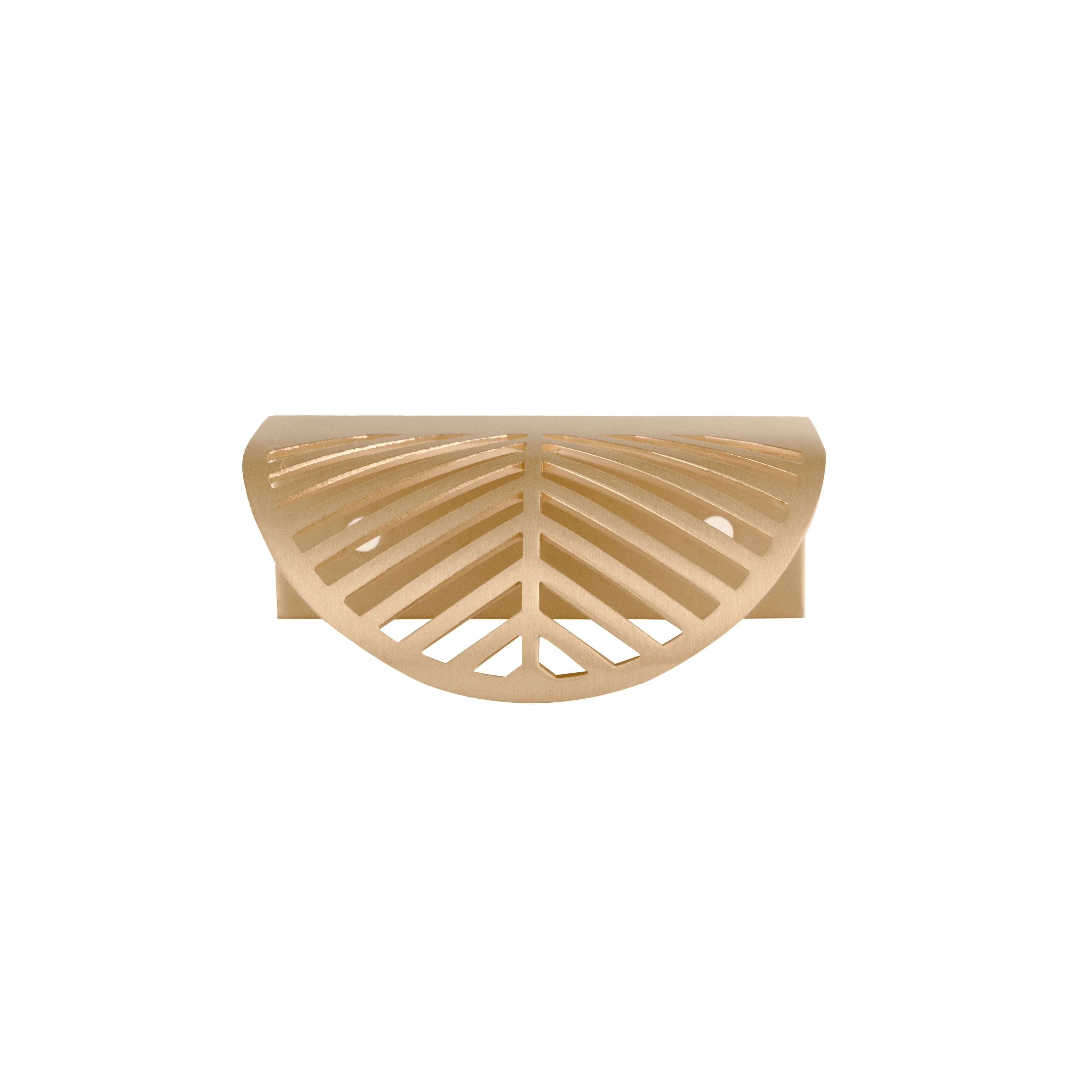 The Mantara B-0047 Vriksha Handle is a modern brushed brass handle in gold, ideal for kitchens, drawers, cupboards, and bedrooms.