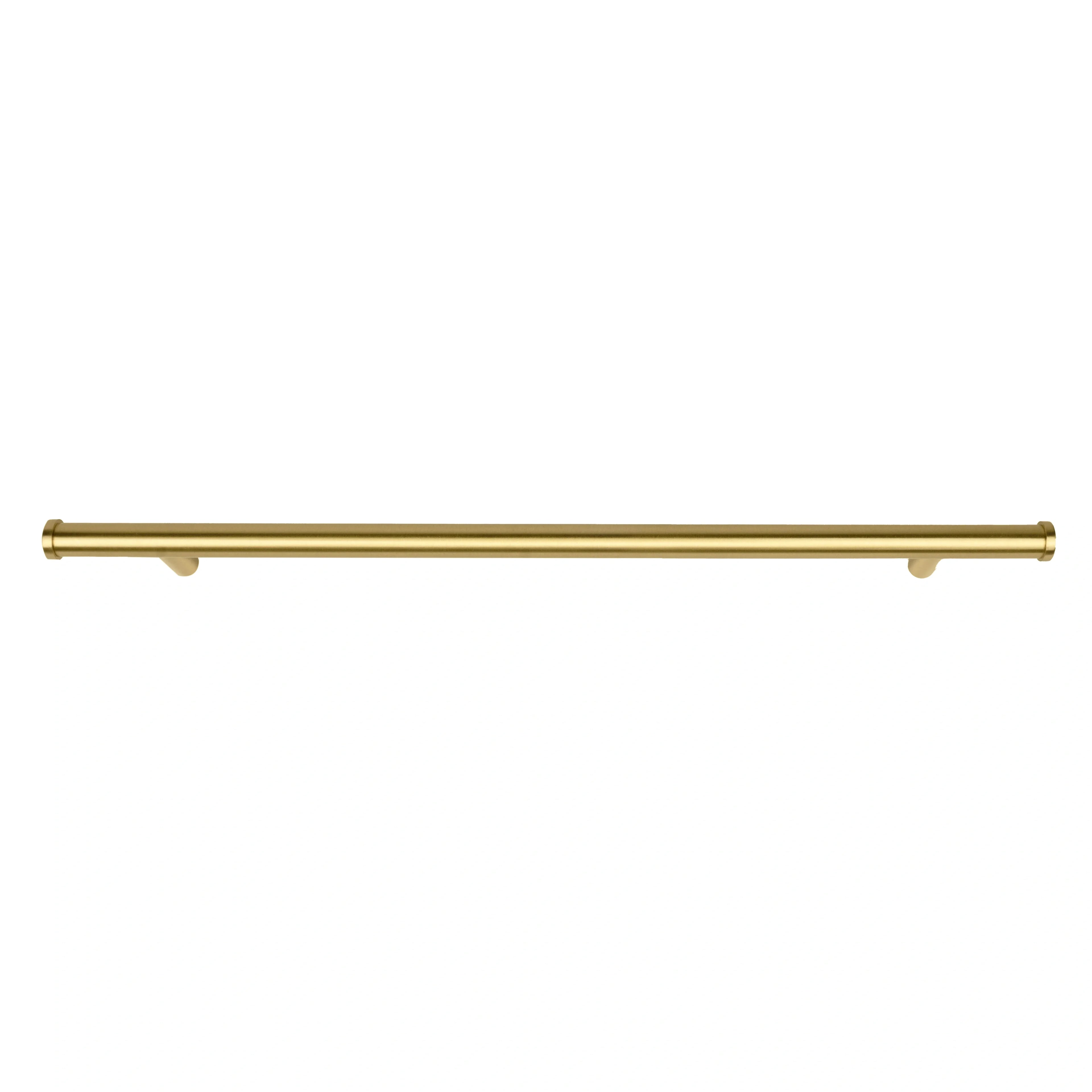 Mantara Eleanora Handle B-0058 is a modern solid brass handle in brushed gold, ideal for cabinets, doors, and wardrobes.