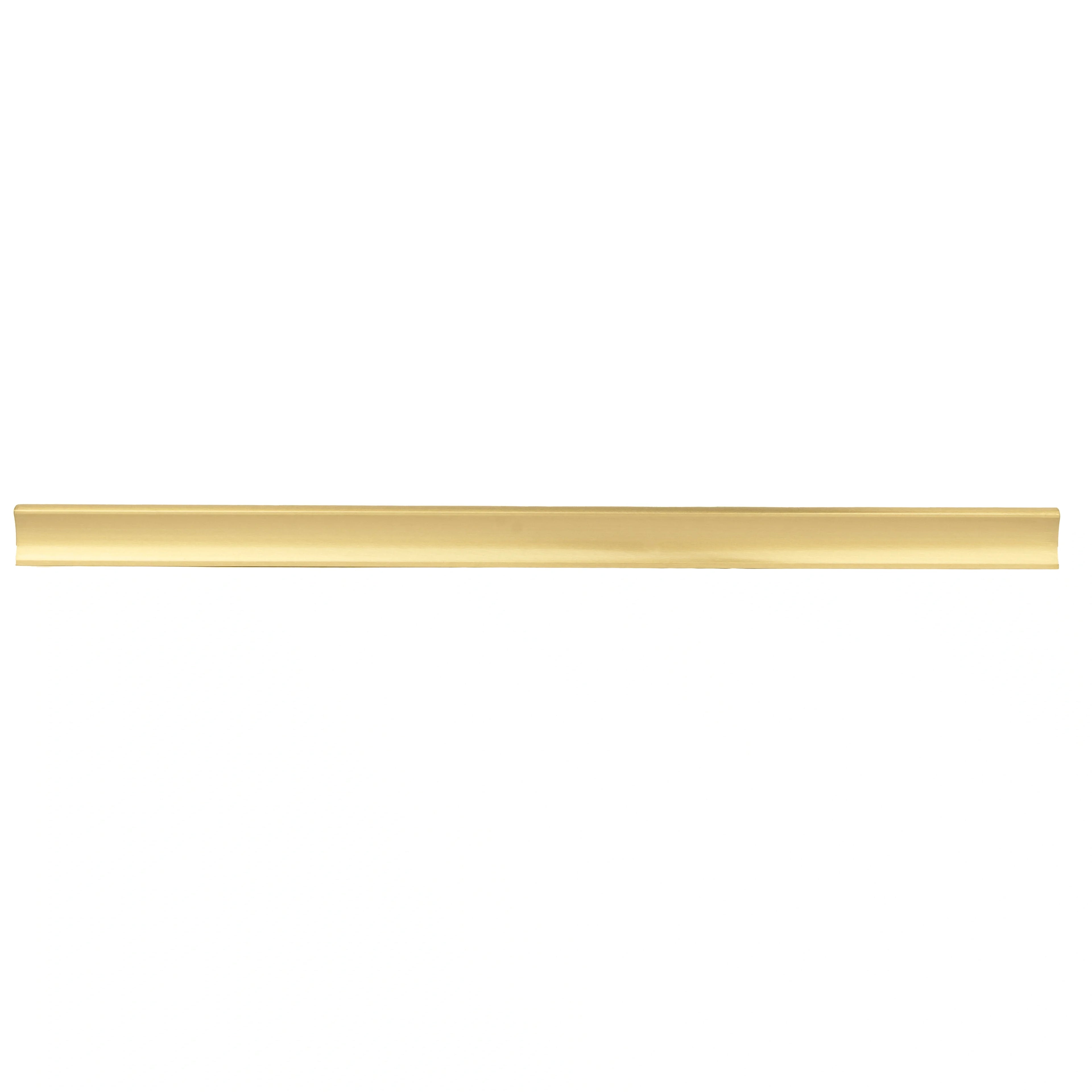 Mantara B‑0078 Galactic handle in brushed brass, available in sizes from 32 mm to 400 mm, sleek modern pull for wardrobes, doors, drawers and kitchen cabinets by Mantara.