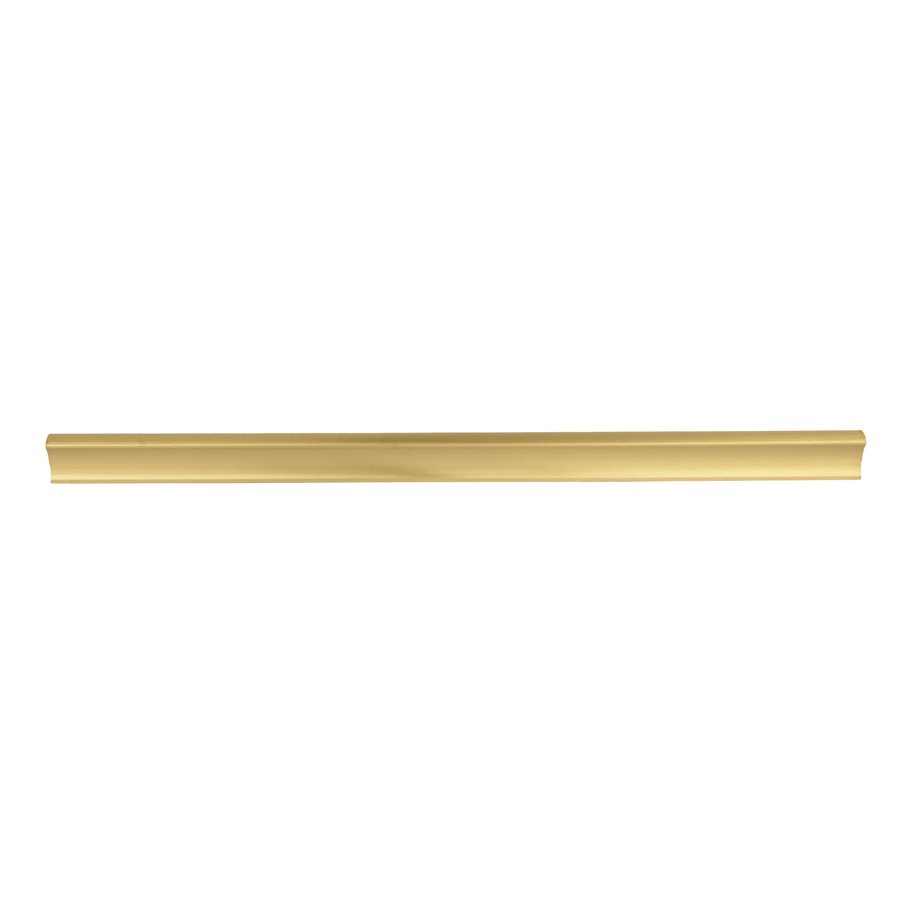 Mantara B‑0078 Galactic handle in brushed brass, available in sizes from 32 mm to 400 mm, sleek modern pull for wardrobes, doors, drawers and kitchen cabinets by Mantara.