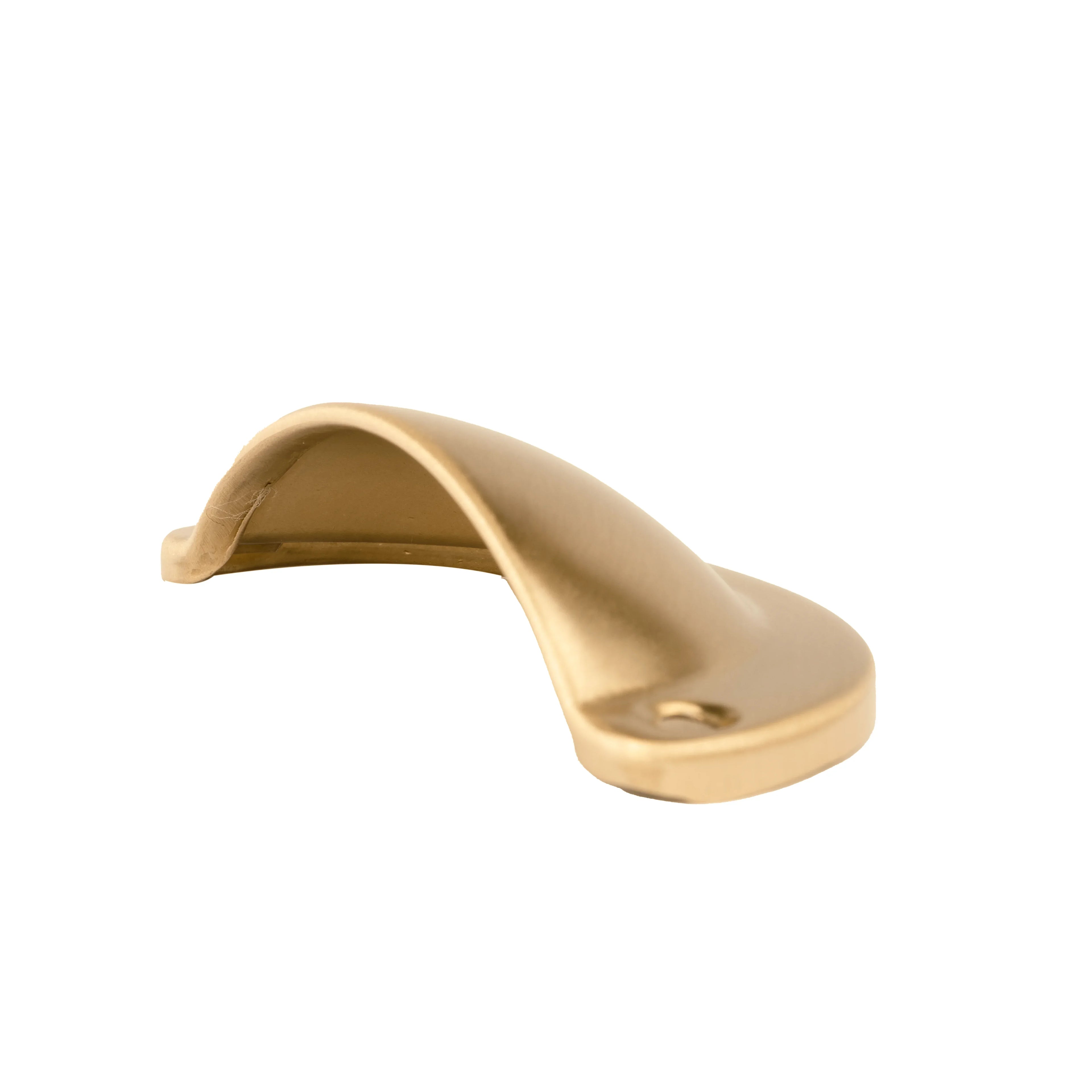 The Mantara B-0034 Vajra Knob is a modern brushed brass knob in gold, ideal for kitchens, drawers, cabinets, and bedrooms.