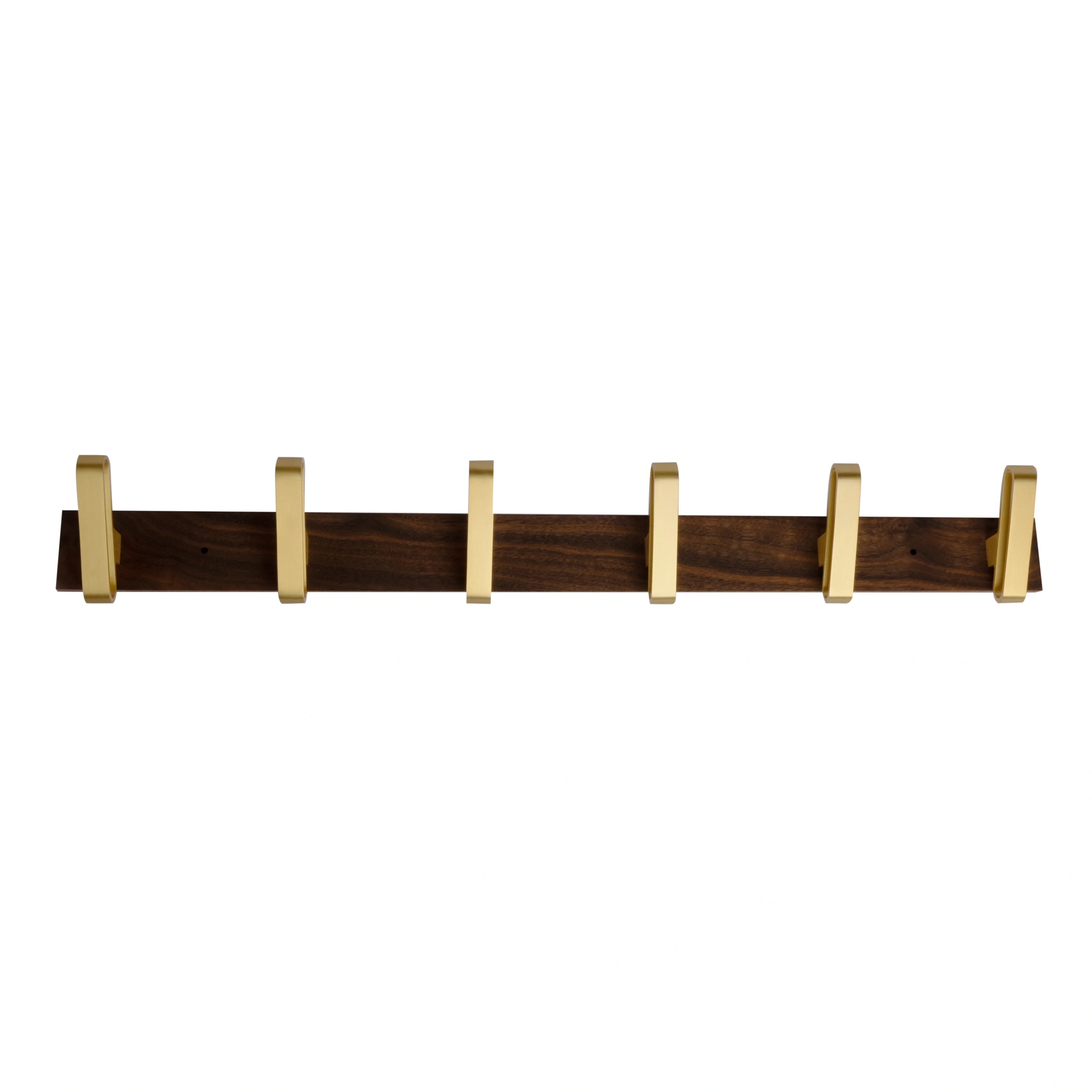 Mantara Plush Hook W-0012 is a modern walnut wood & brass wall hook in gold with brushed finish, ideal for home,Bedrooms & Bathrooms.