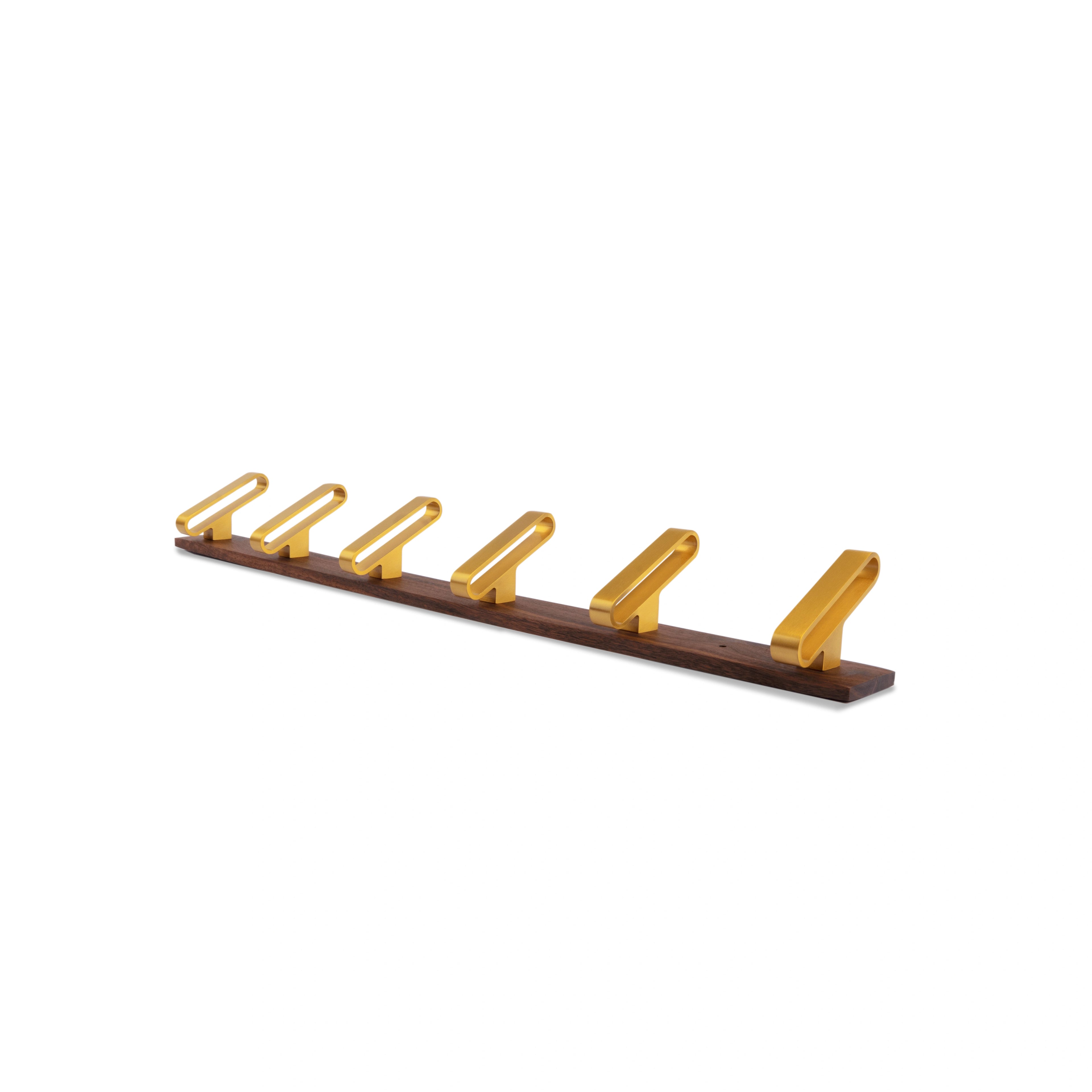 Mantara Plush Hook W-0012 is a modern walnut wood & brass wall hook in gold with brushed finish, ideal for home,Bedrooms & Bathrooms.