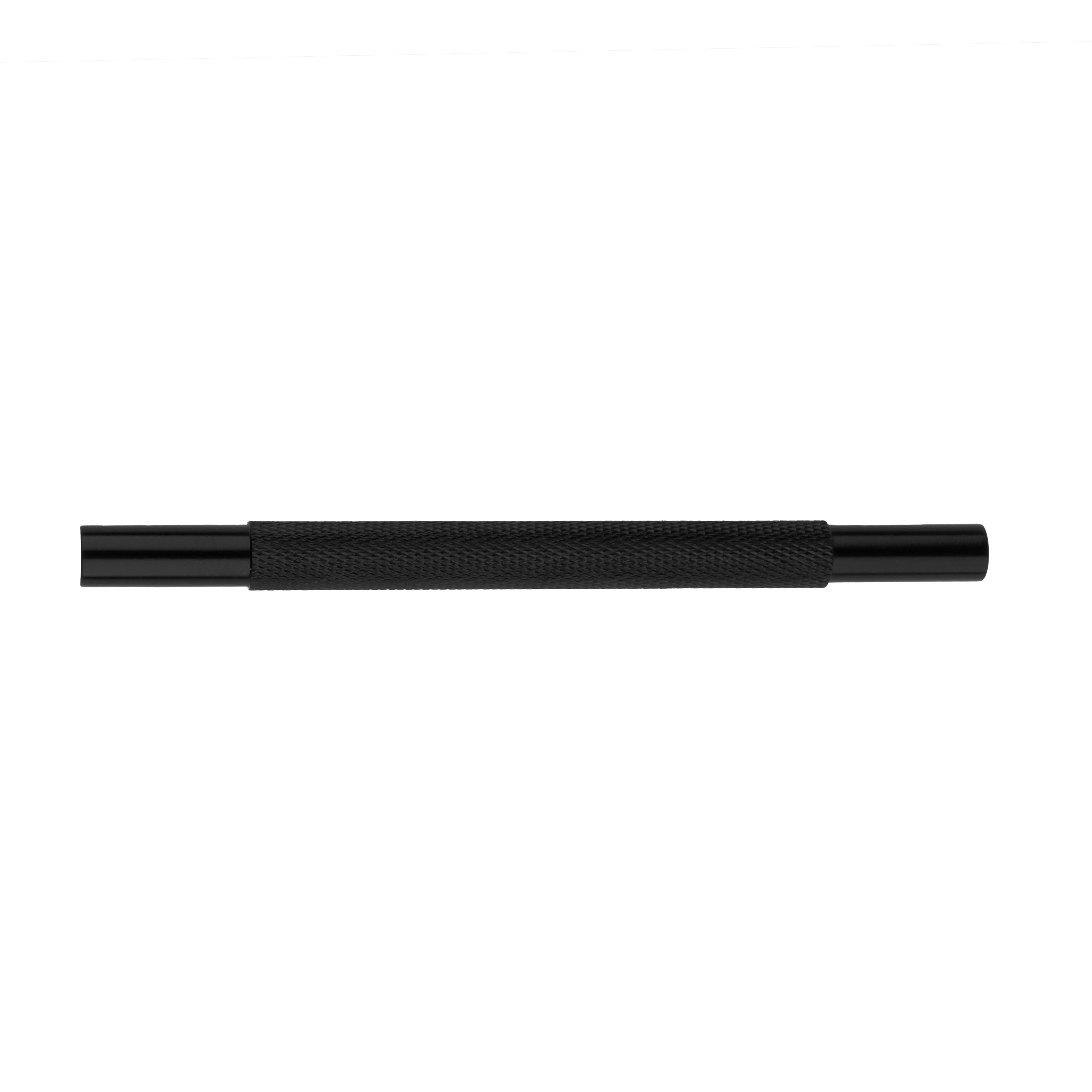 Mantara Enigma Handle B-0061 is a modern brushed brass handle in black, ideal for cupboards and drawers.