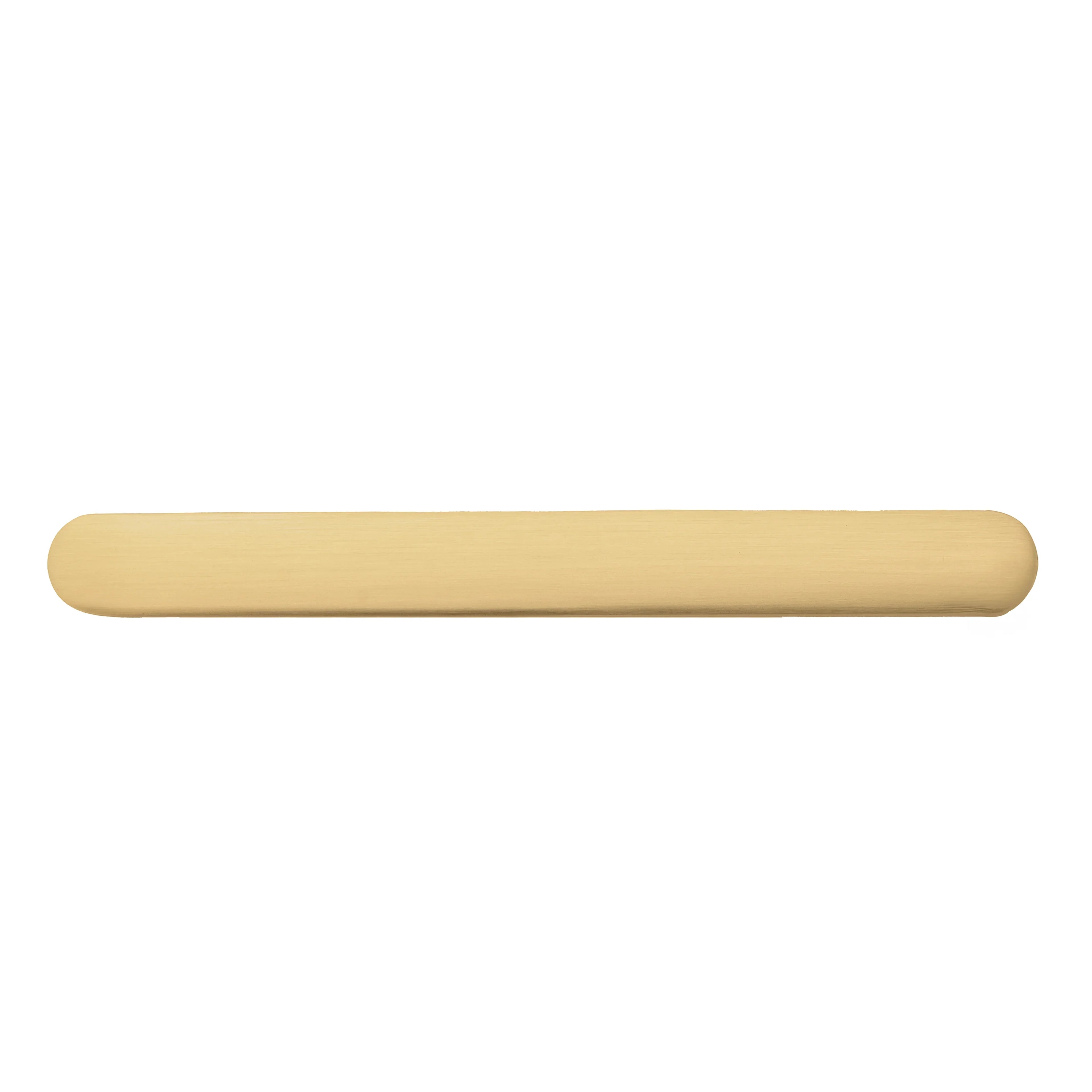 Mantara Plato Handle B-0067 is a modern brushed brass handle in gold, ideal for wardrobes, doors, and kitchens.