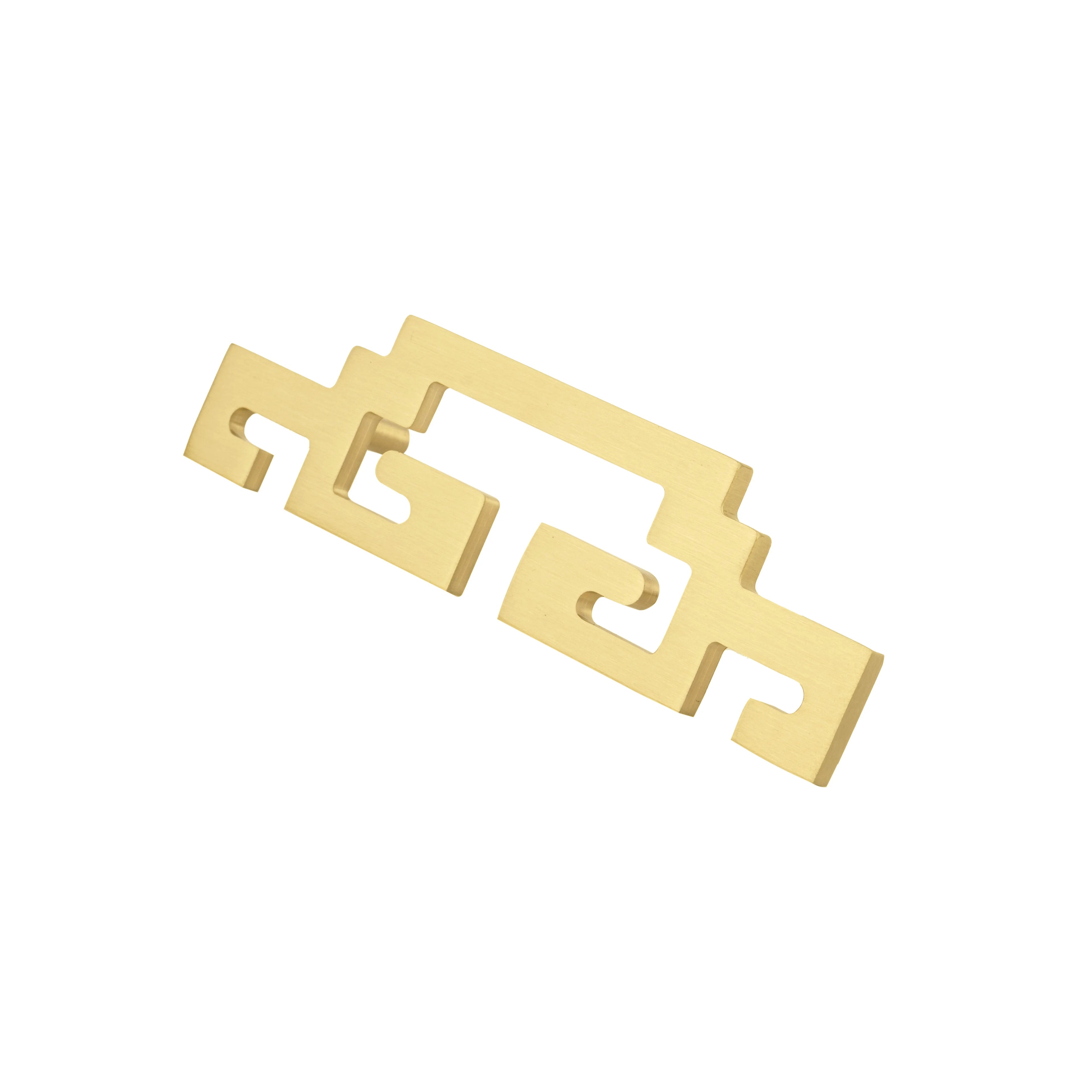 Mantara Yin Handle SKU B-0082 is a modern brass handle in brushed gold, ideal for drawers, furniture, and bedrooms.