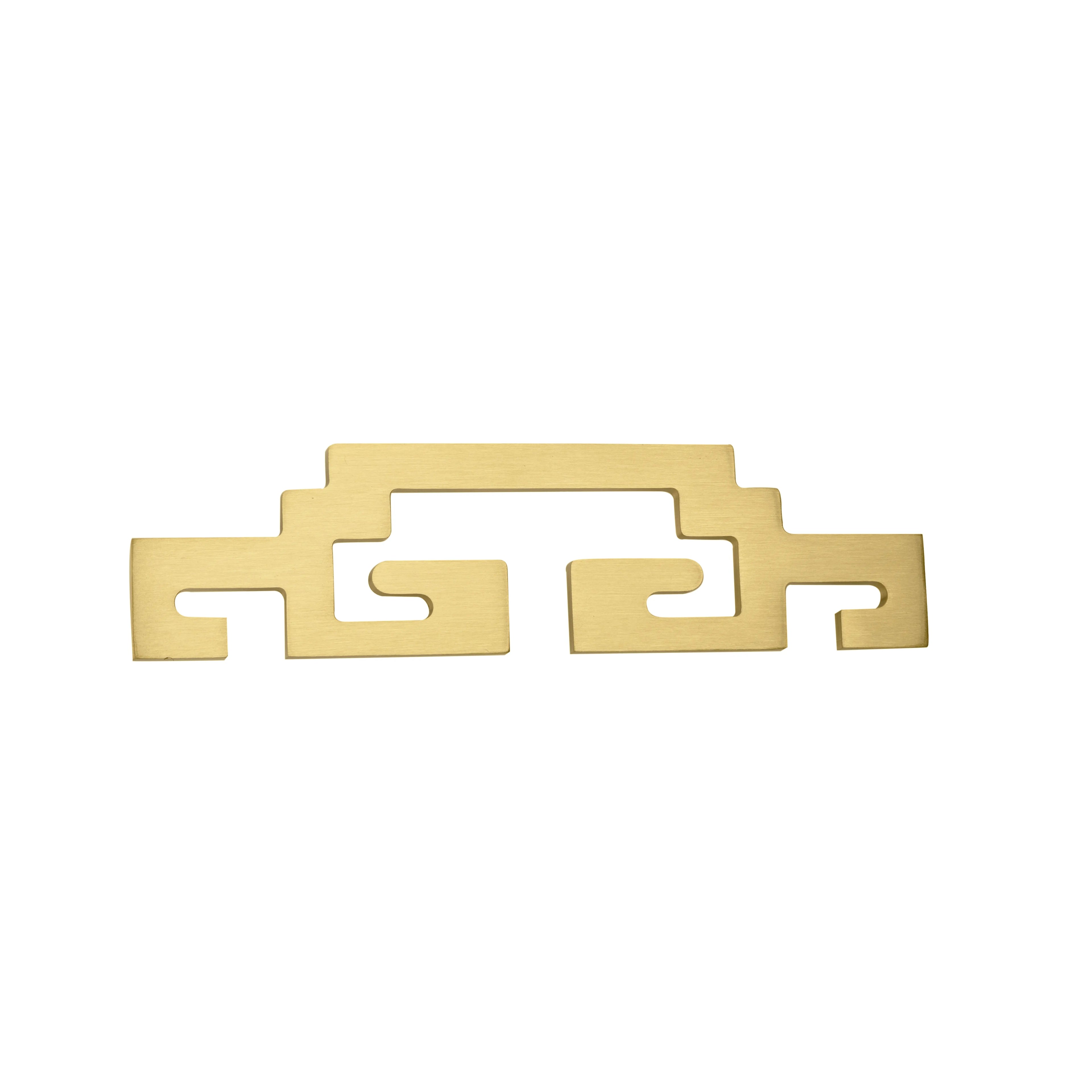 Mantara Yin Handle SKU B-0082 is a modern brass handle in brushed gold, ideal for drawers, furniture, and bedrooms.