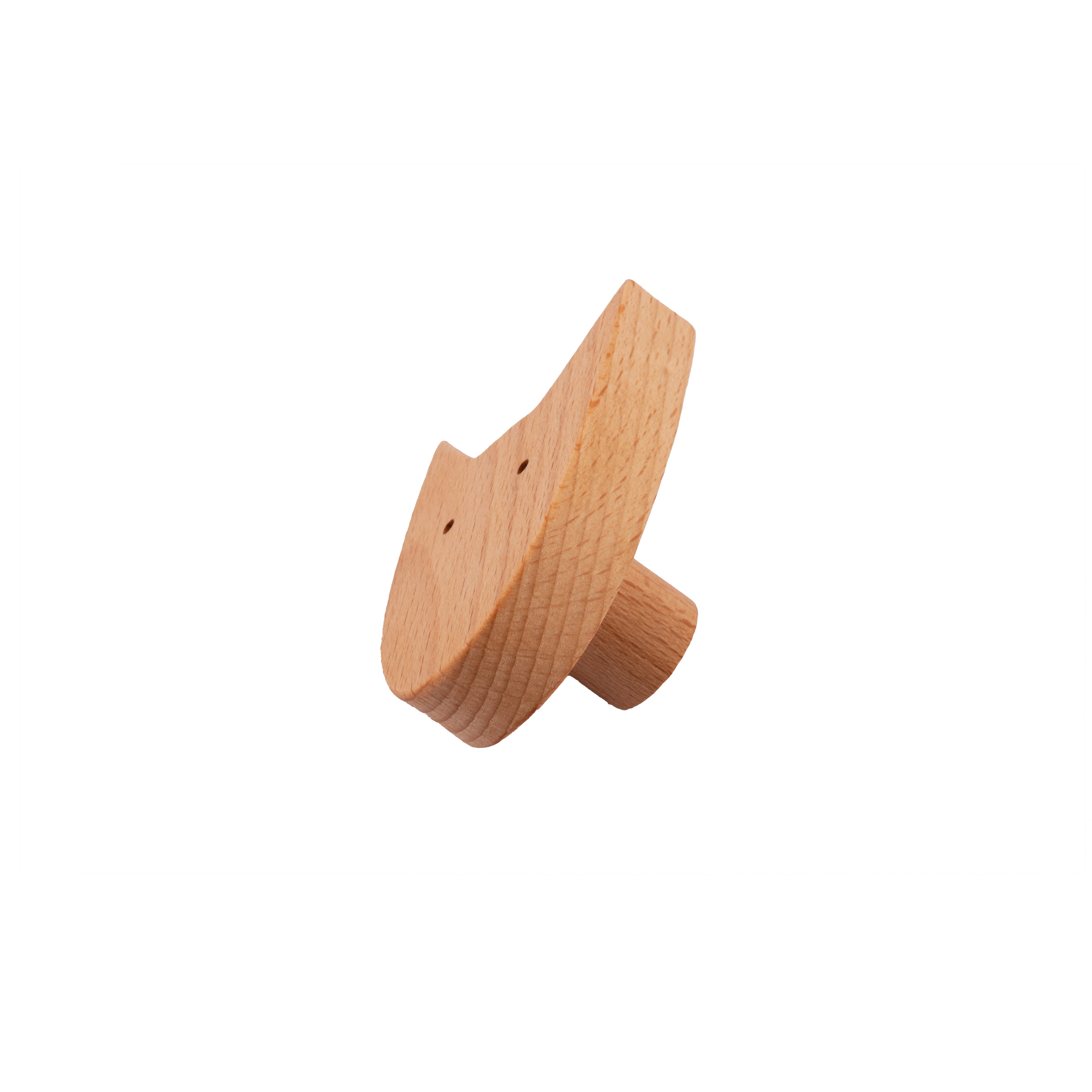 Mantara Dog Knob W-0024 is a modern beige wooden knob/hook, ideal for kids’ rooms, drawers, and wardrobes.