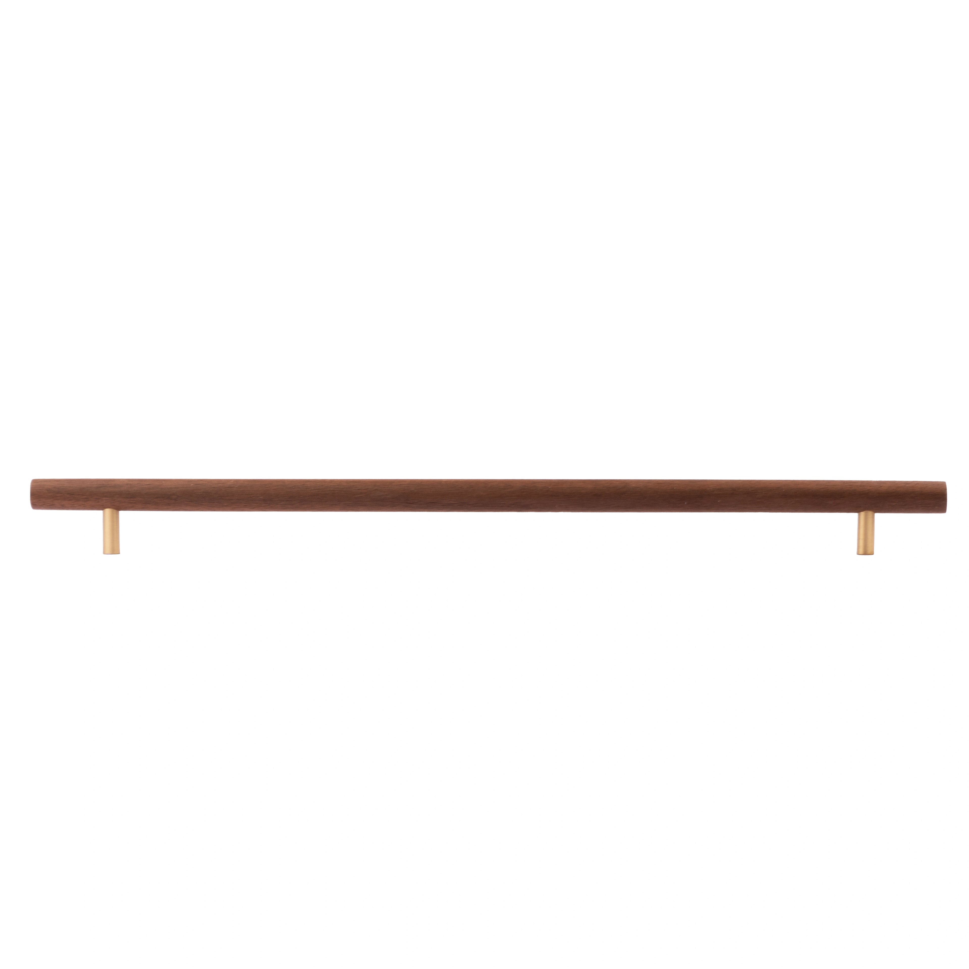 Mantara Tudor Handle W-0007 is a modern brass & walnut handle in brown, ideal for main doors, wardrobes & cabinets.