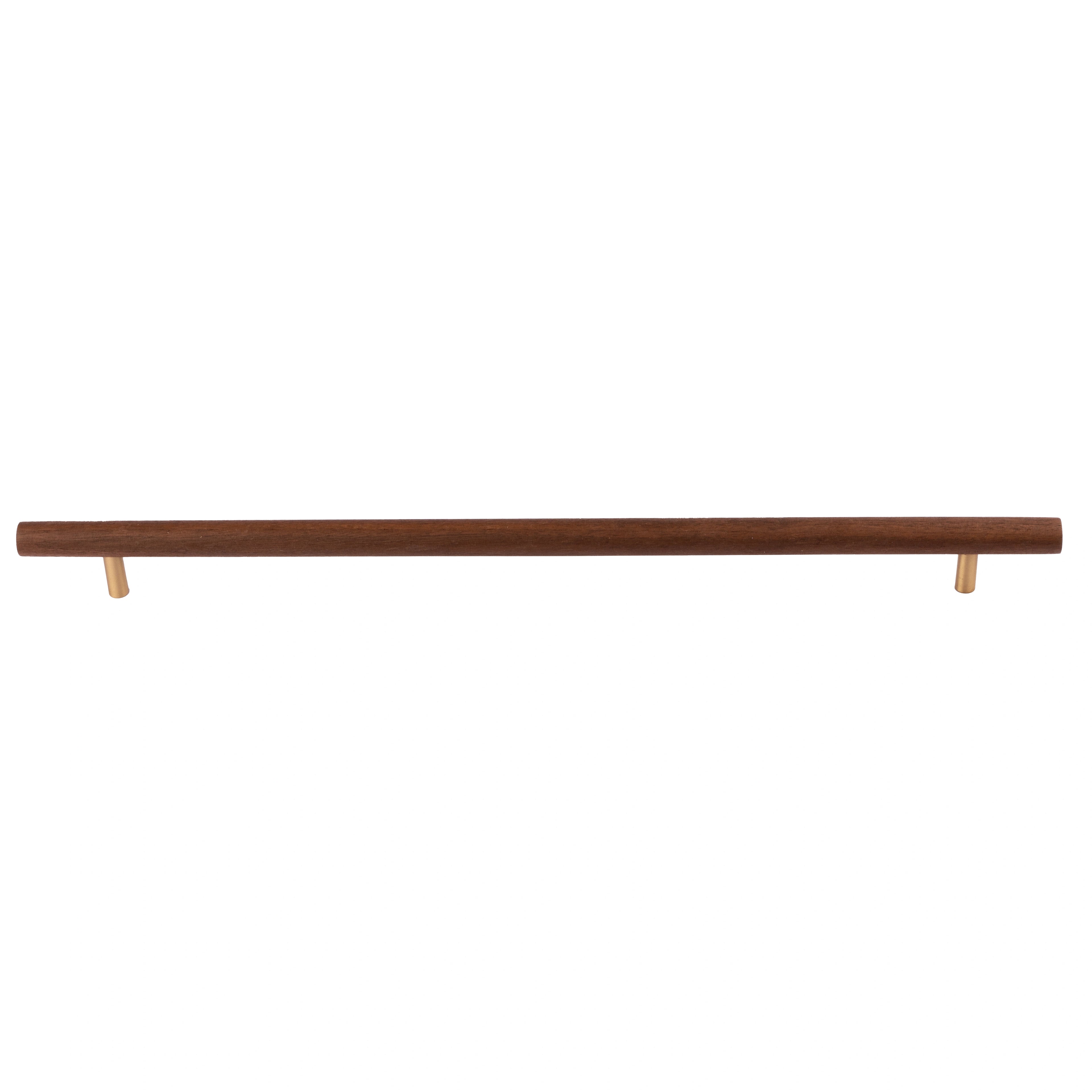 Tudor Handle W-0007 in walnut & brass, sizes 70–392mm, for main doors, wardrobes, cabinets, furniture & almirahs—by Mantara.