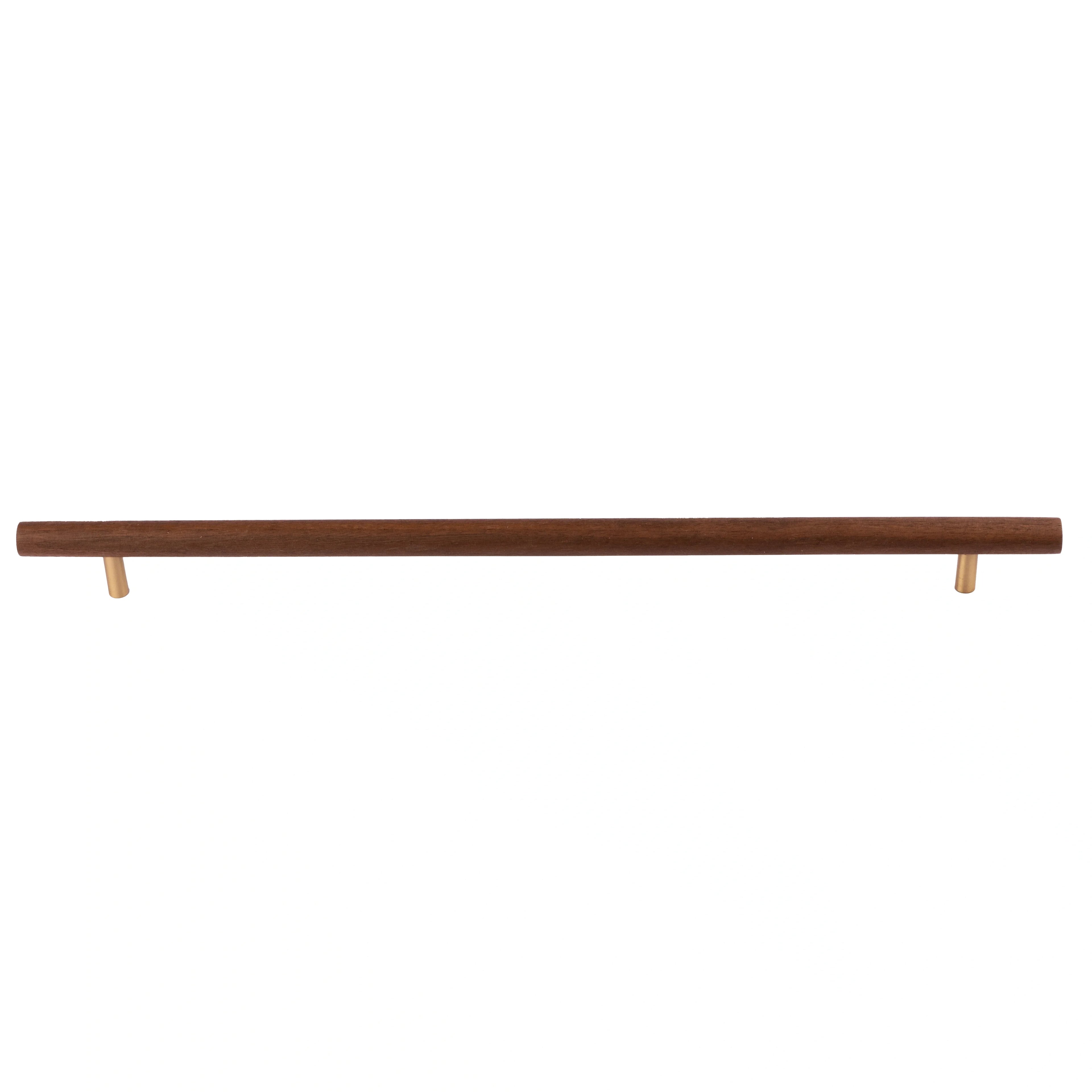 Mantara Tudor Handle W-0007 is a modern brass & walnut handle in brown, ideal for main doors, wardrobes & cabinets.