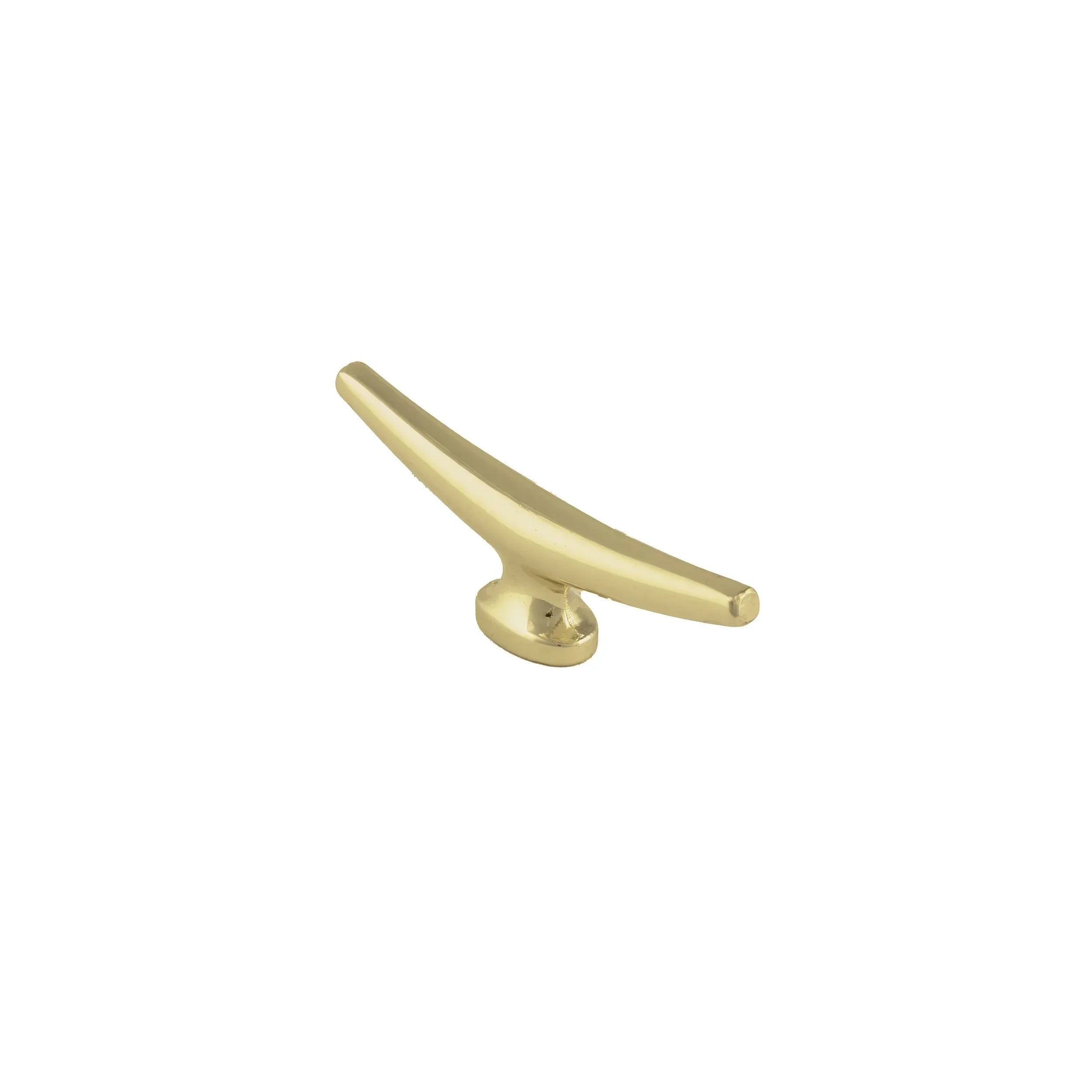 The Mantara B-0045 Palladian Handle is a modern brushed brass handle in gold, perfect for kitchens, cupboards, drawers, and wardrobes.