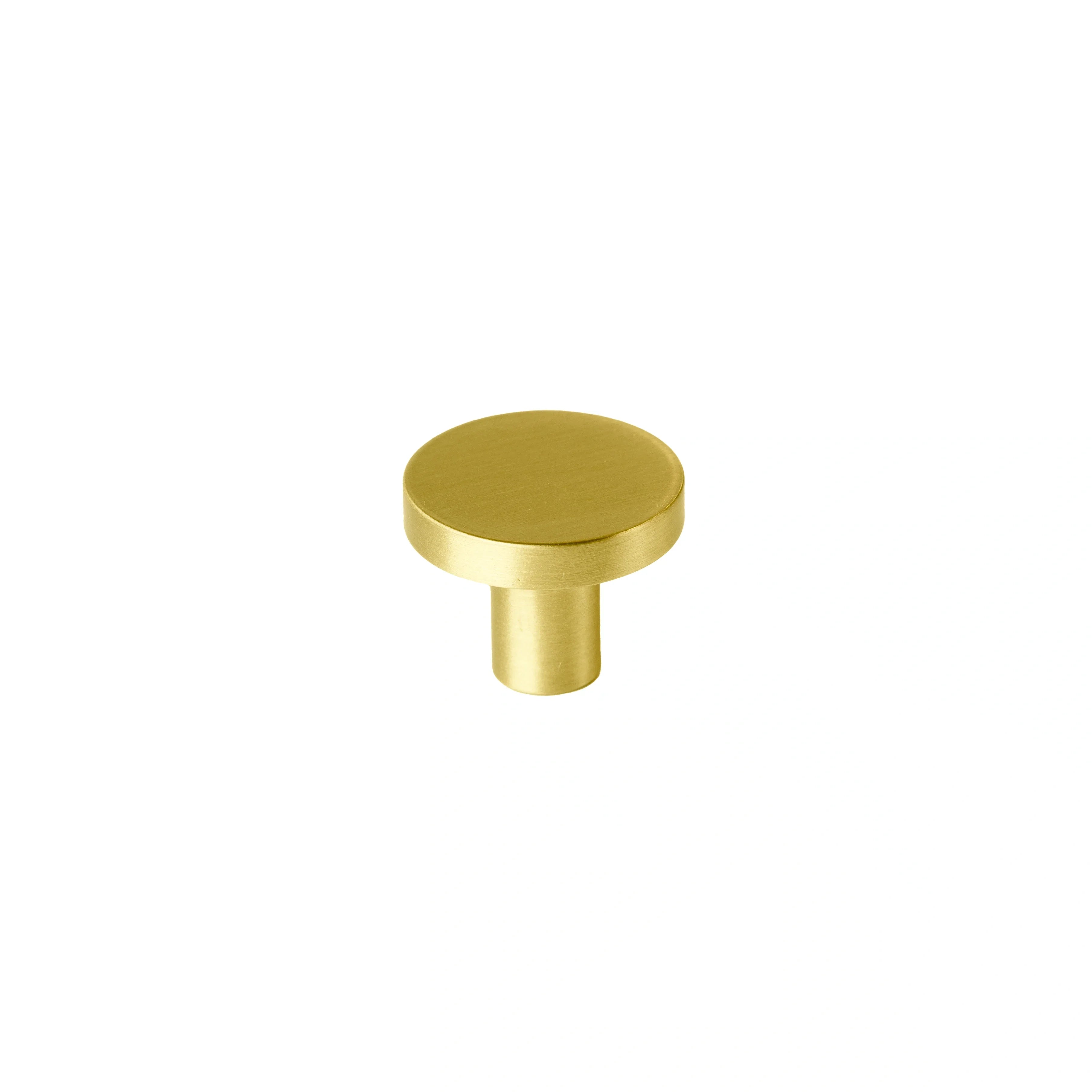 Mantara Regal Gold Knob B-0004 in brass, brushed finish, gold Ideal for furniture, cabinets, and doors.