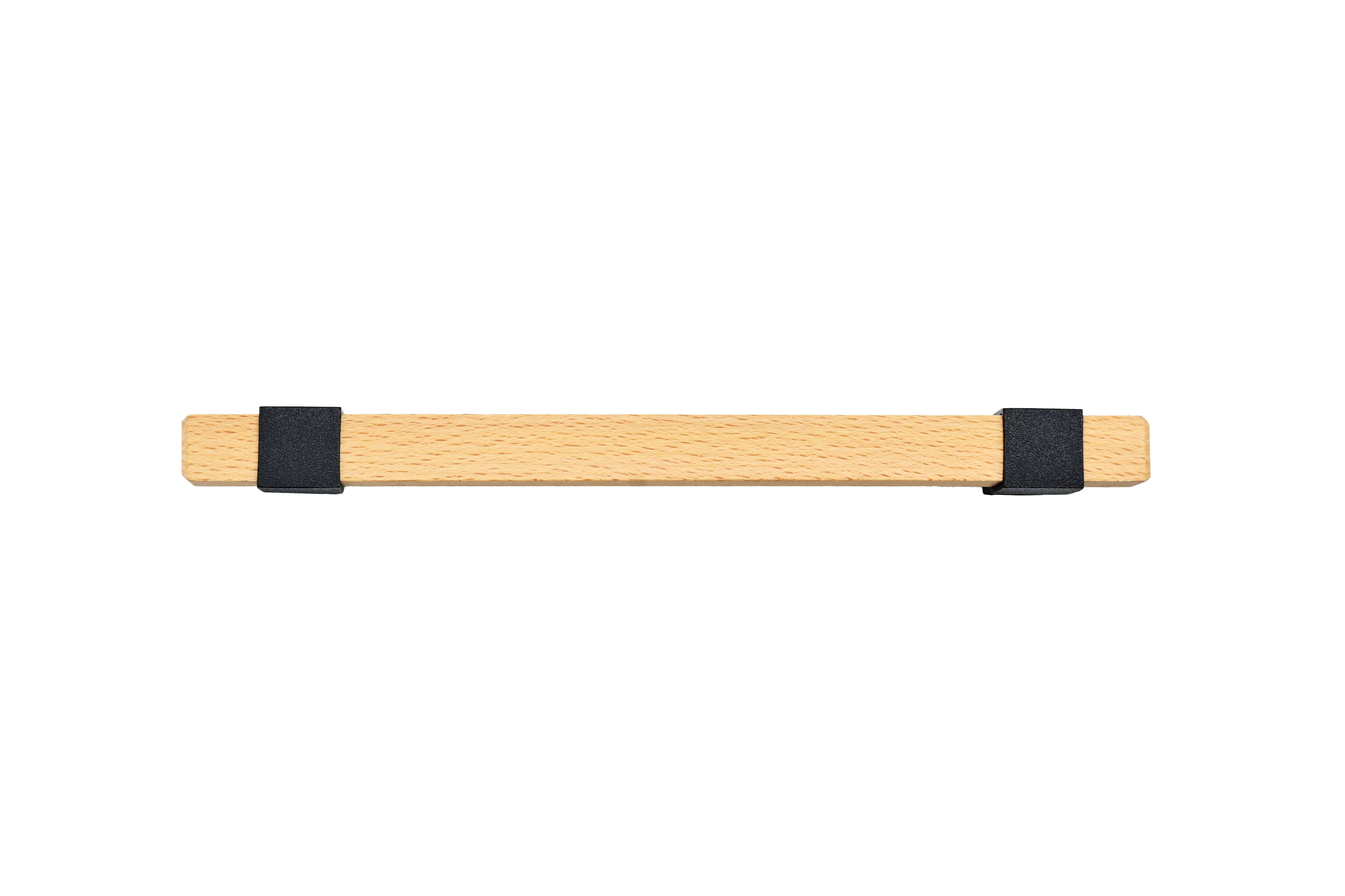 Mantara Lorien Handle W-0028 is a modern zinc and beech wood handle in black ideal for kitchen and dresser drawers.