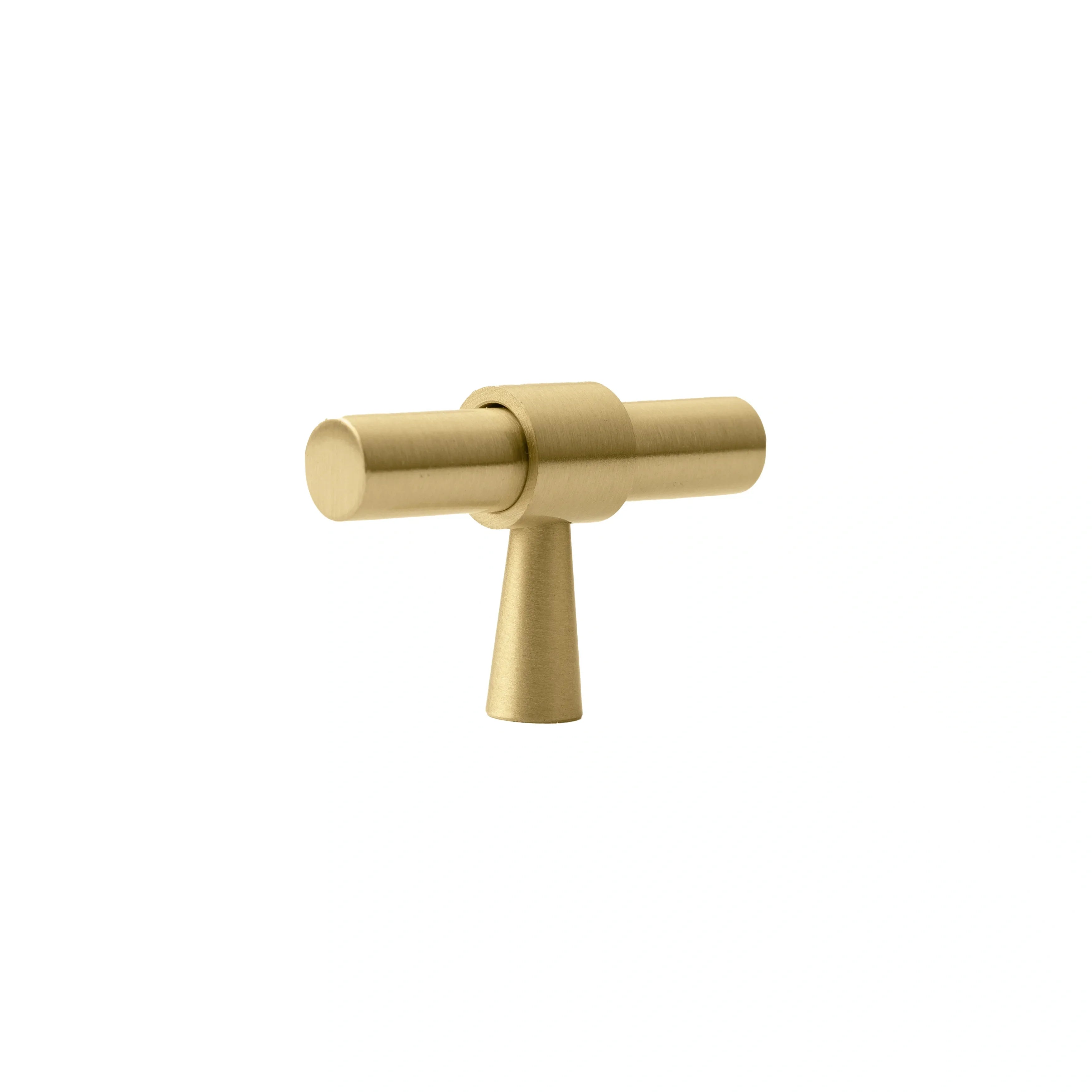 Mantara Seraphine Handle B-0054 is a modern brushed brass handle in gold, ideal for wardrobes, almirahs, and kitchens.