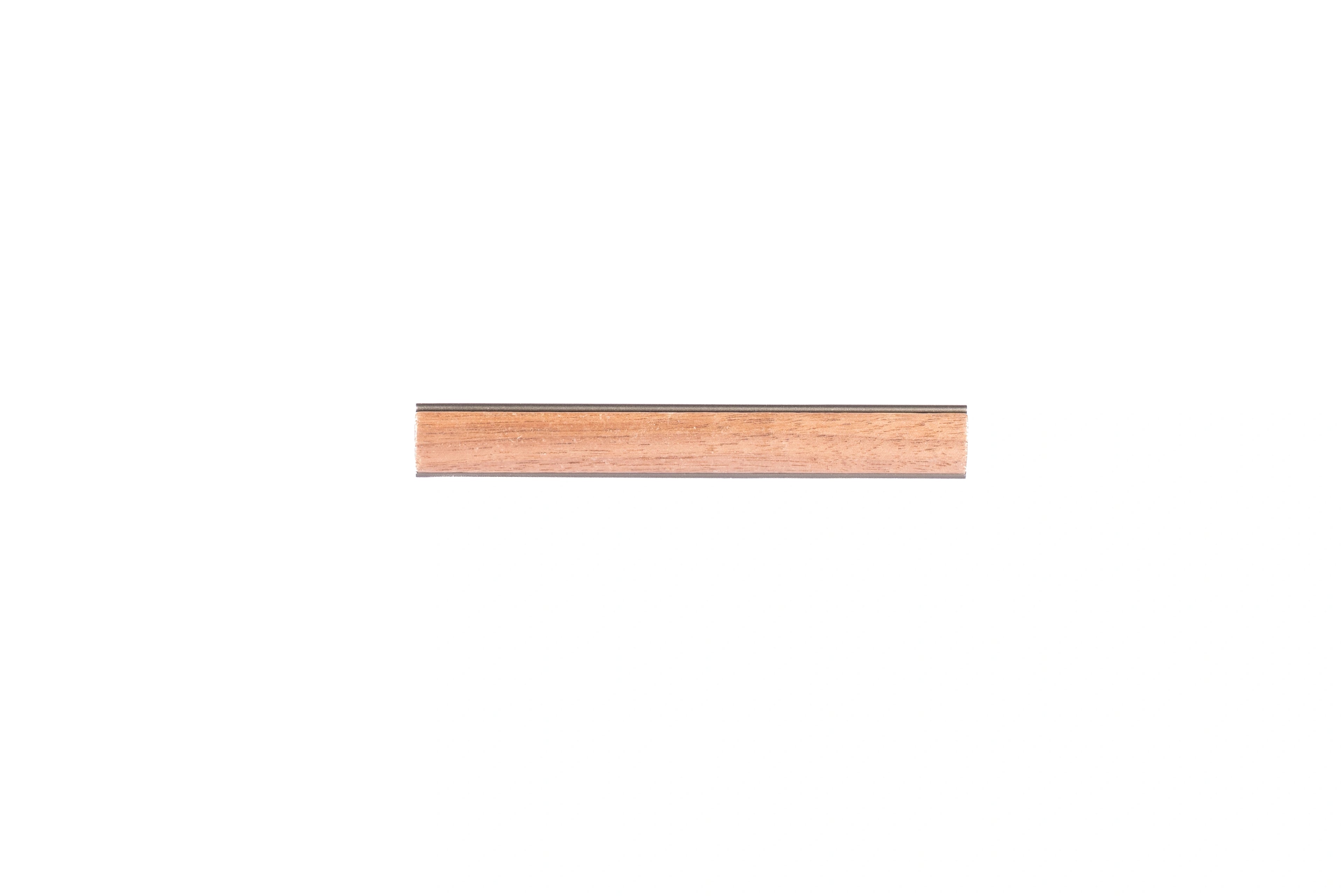 Drawer pull handle, Wood+aluminium, brown brushed finish, Mantara, Esha Handle W-0016, perfect for kitchen drawers and dressers