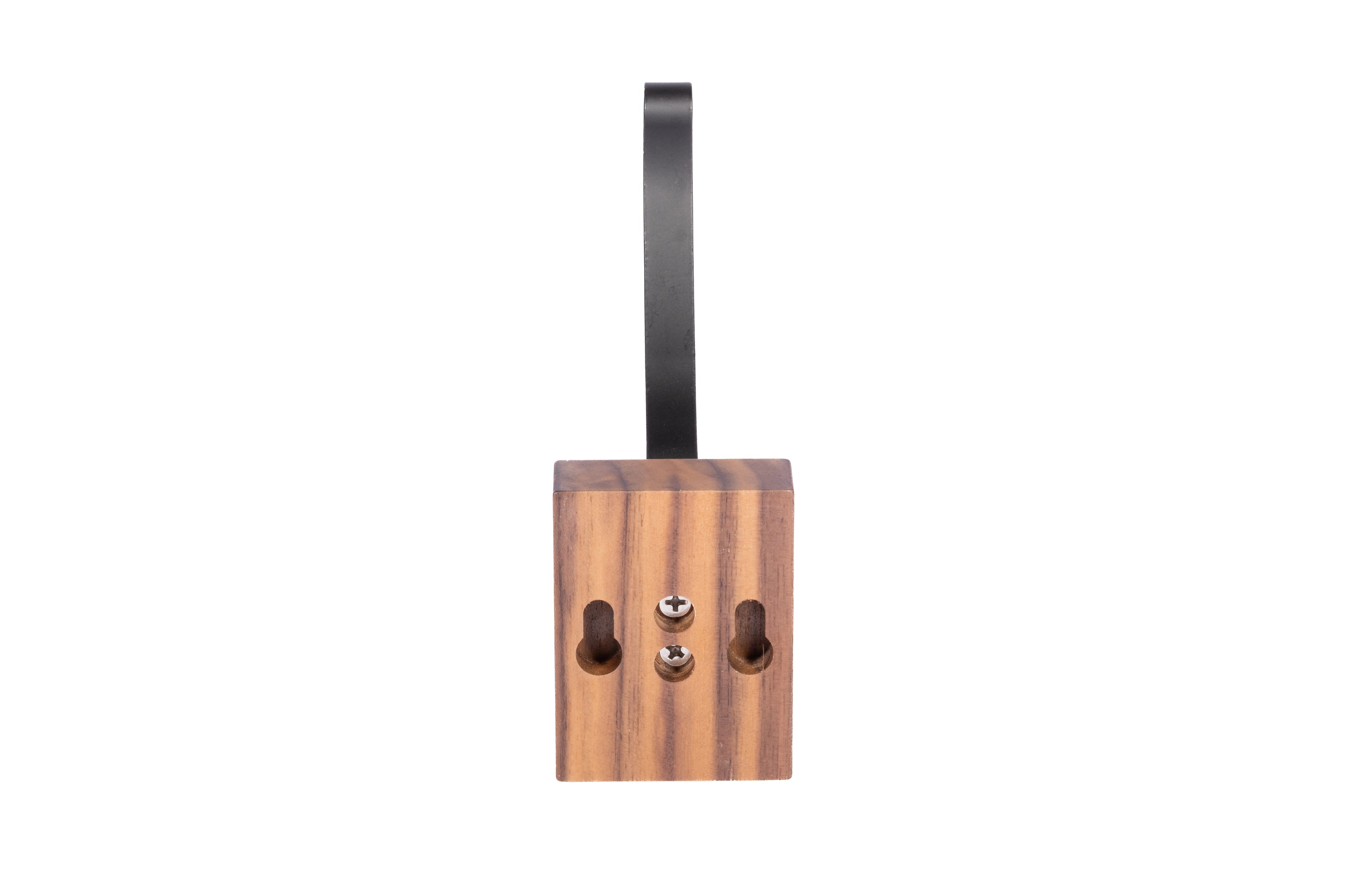 Mantara Thorne Hook W-0032 is a modern space aluminum and walnut hook in black and ideal for kitchen and dresser drawers.