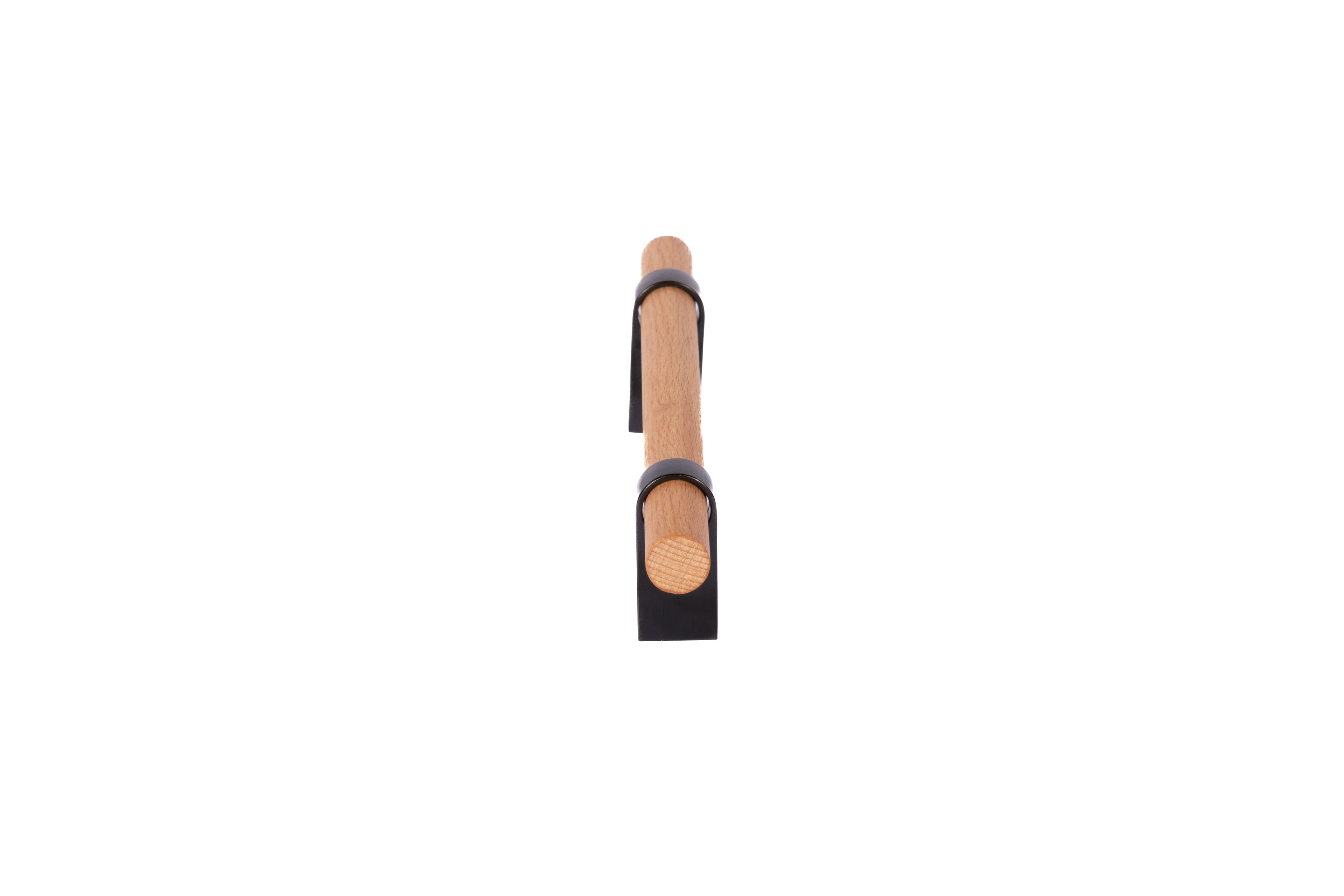 Mantara Arbor Handle W-0034 is a modern zinc alloy and beech wood handle in black ideal for kitchen and dresser drawers.