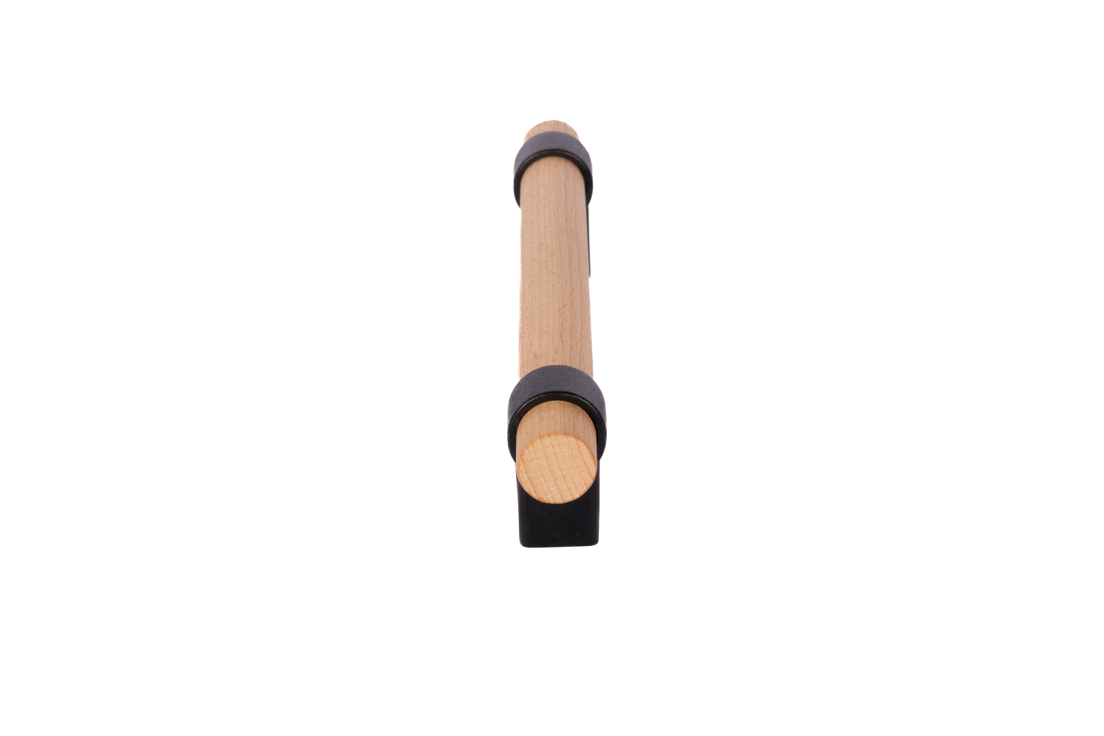 Mantara Walden Handle W-0035 is a modern zinc alloy and beech wood handle in black ideal for kitchen and dresser drawers.
