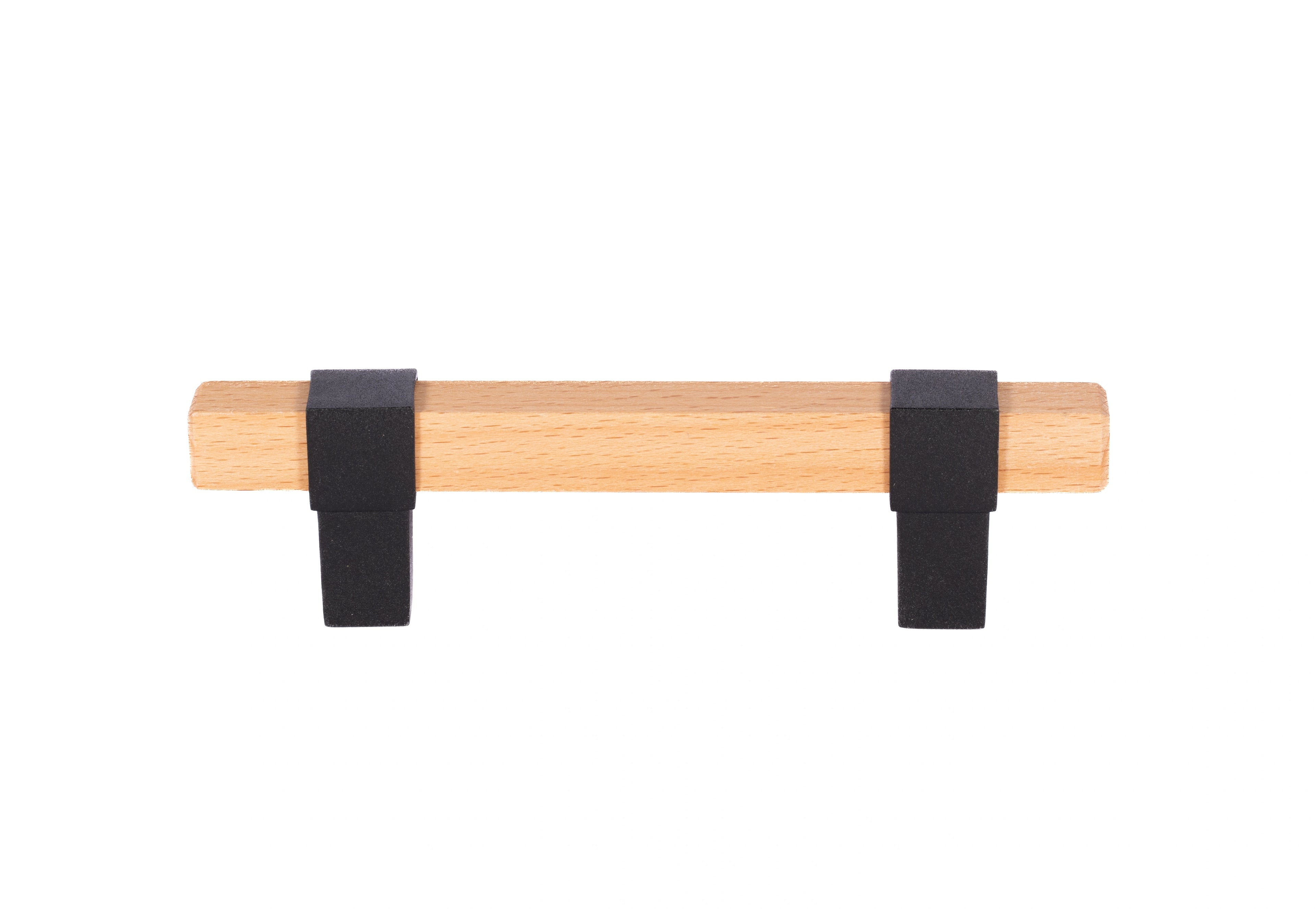 Mantara Lorien Handle W-0028 is a modern zinc and beech wood handle in black ideal for kitchen and dresser drawers.