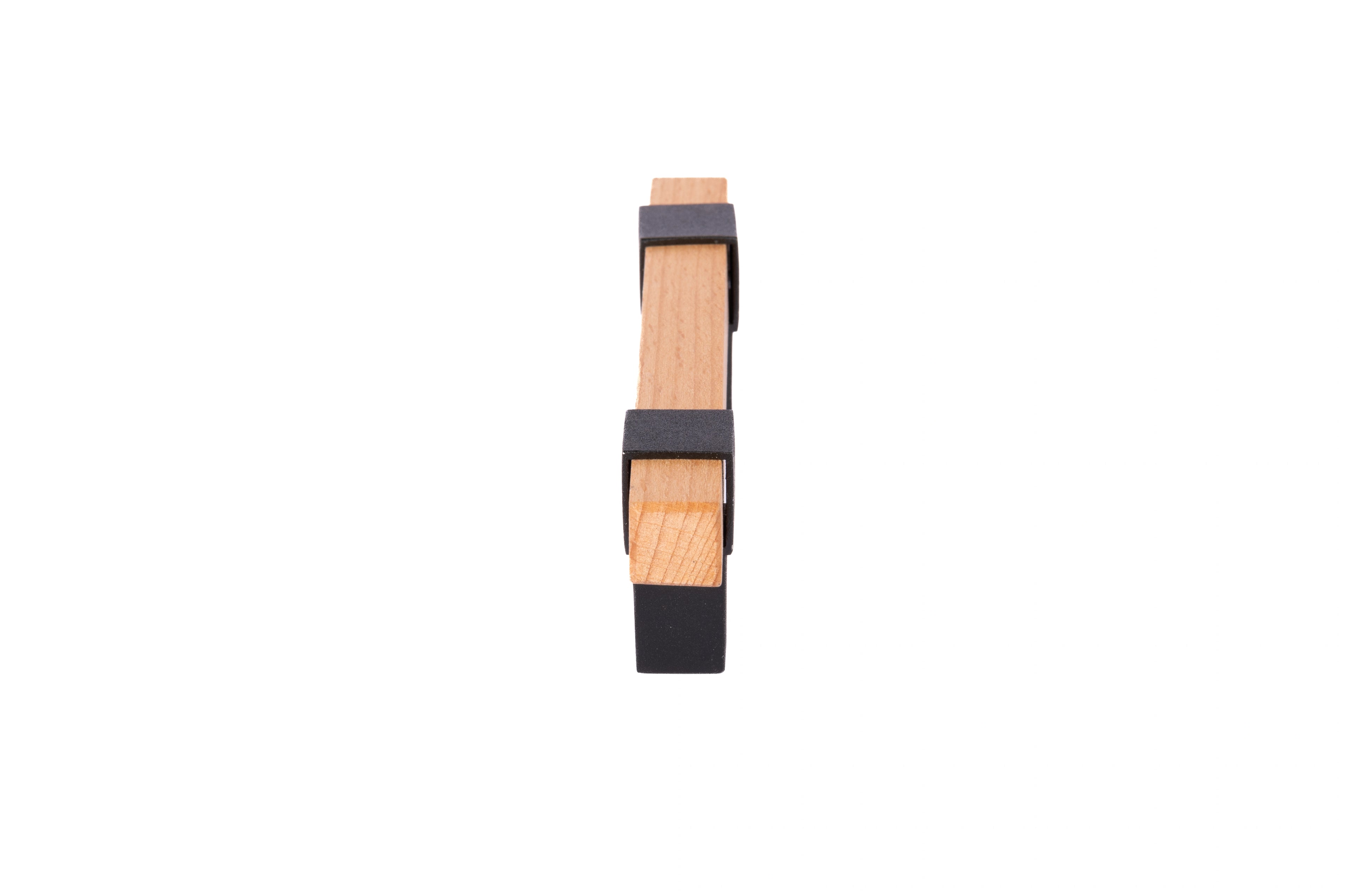 Mantara Lorien Handle W-0028 is a modern zinc and beech wood handle in black ideal for kitchen and dresser drawers.