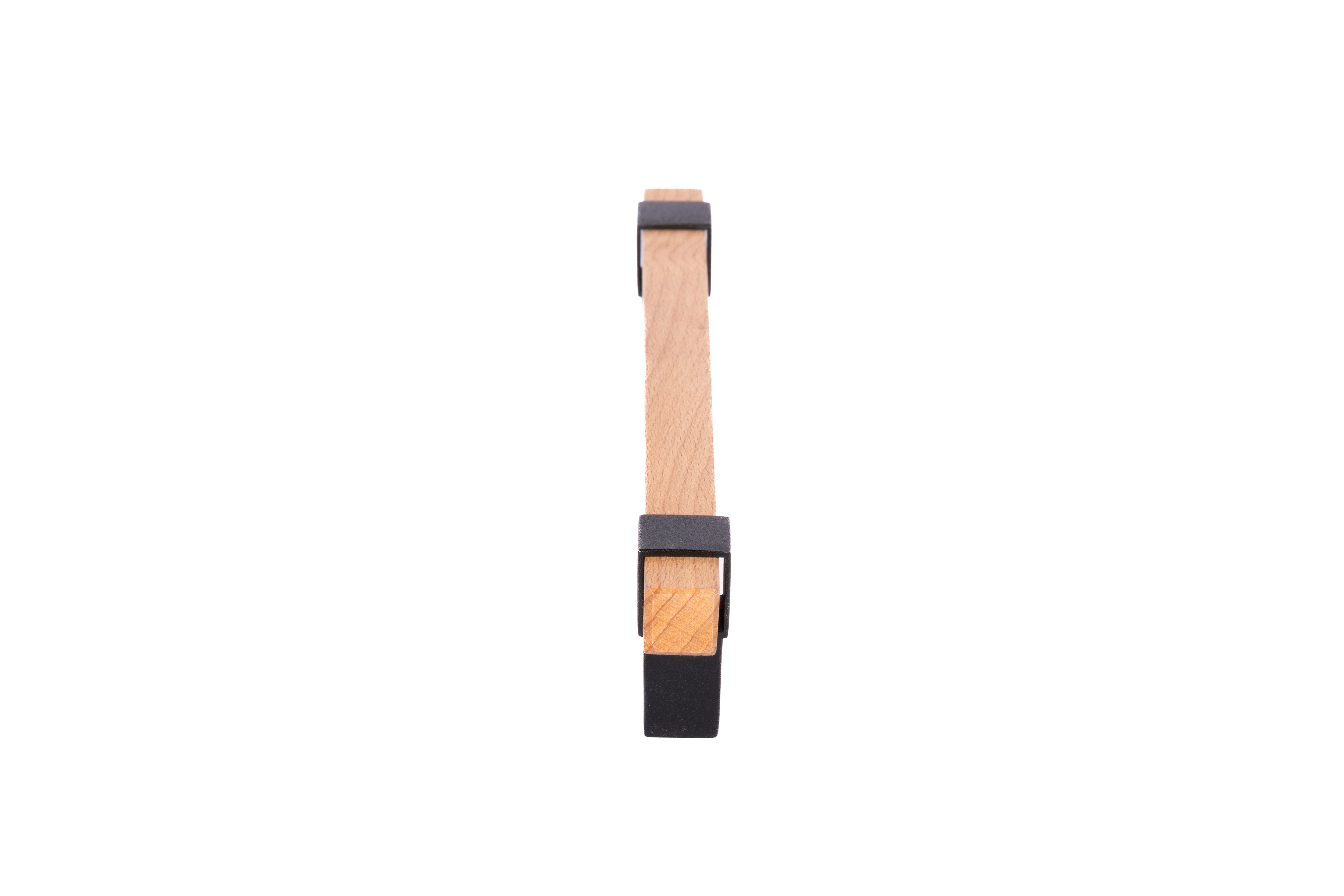 Mantara Lorien Handle W-0028 is a modern zinc and beech wood handle in black ideal for kitchen and dresser drawers.