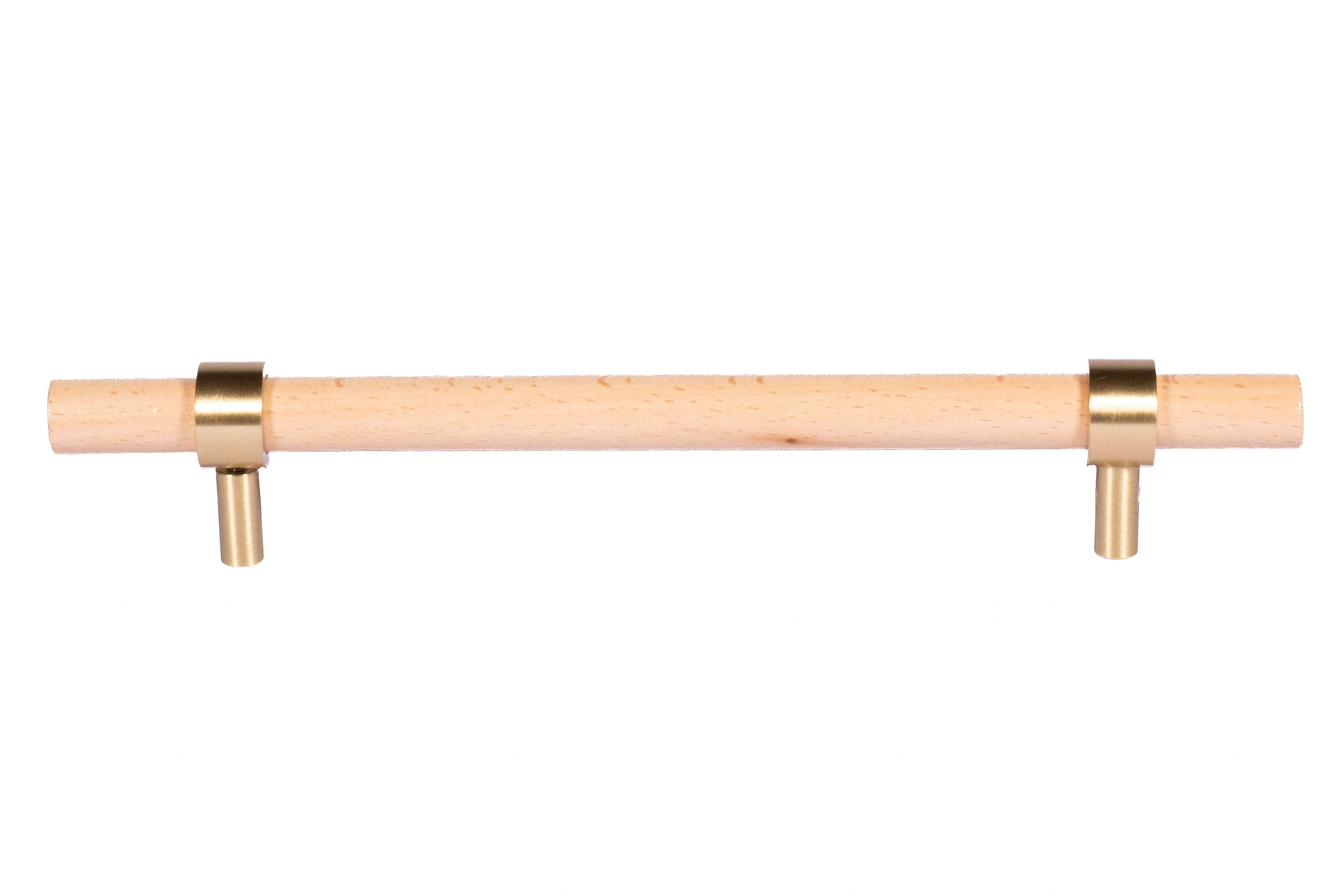 Mantara Aranya Handle W-0053 polished beech wood handle for kitchen and dresser drawers, modern design, pack of 1.