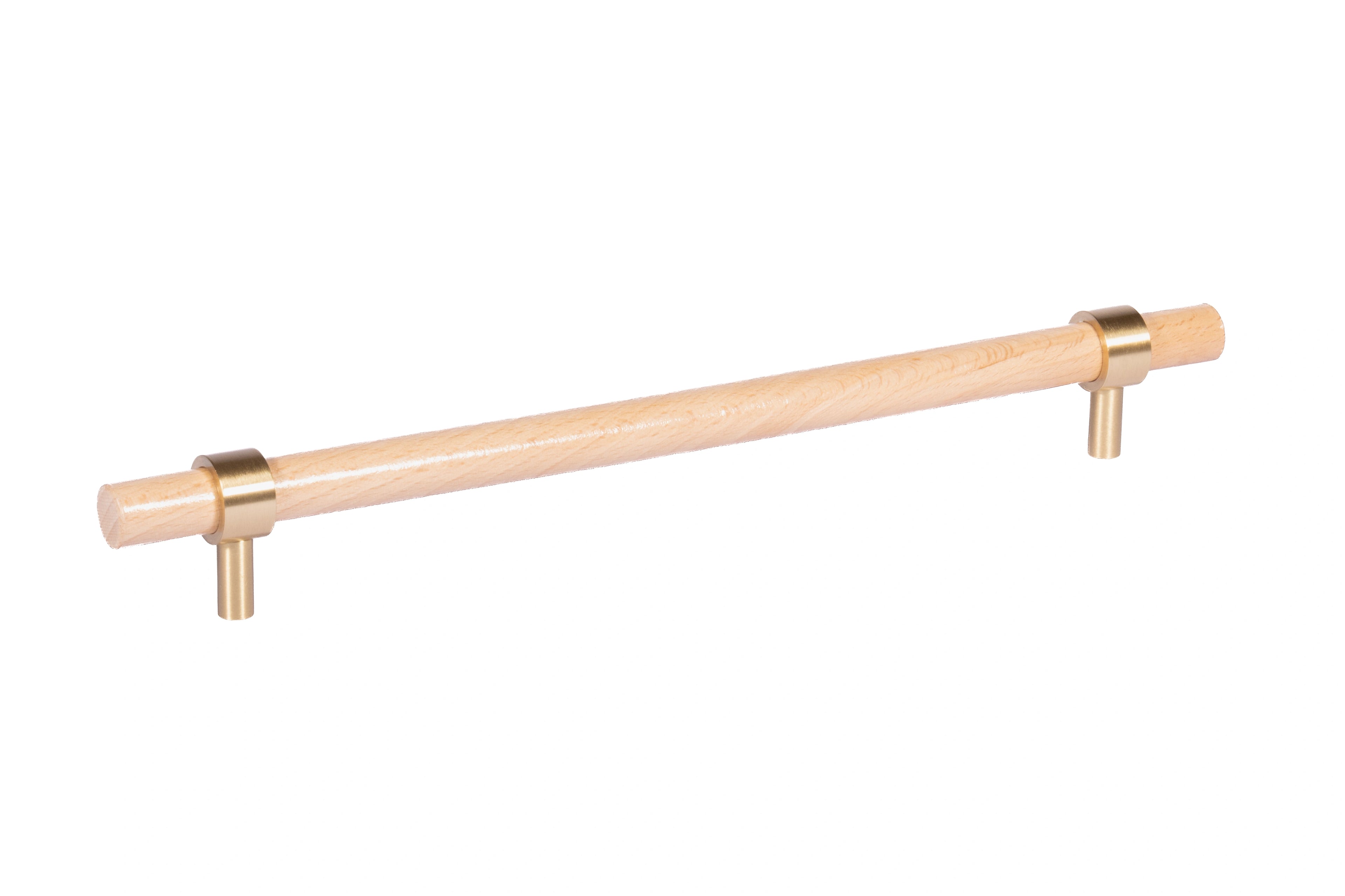 Mantara Aranya Handle W-0053 polished beech wood handle for kitchen and dresser drawers, modern design, pack of 1.