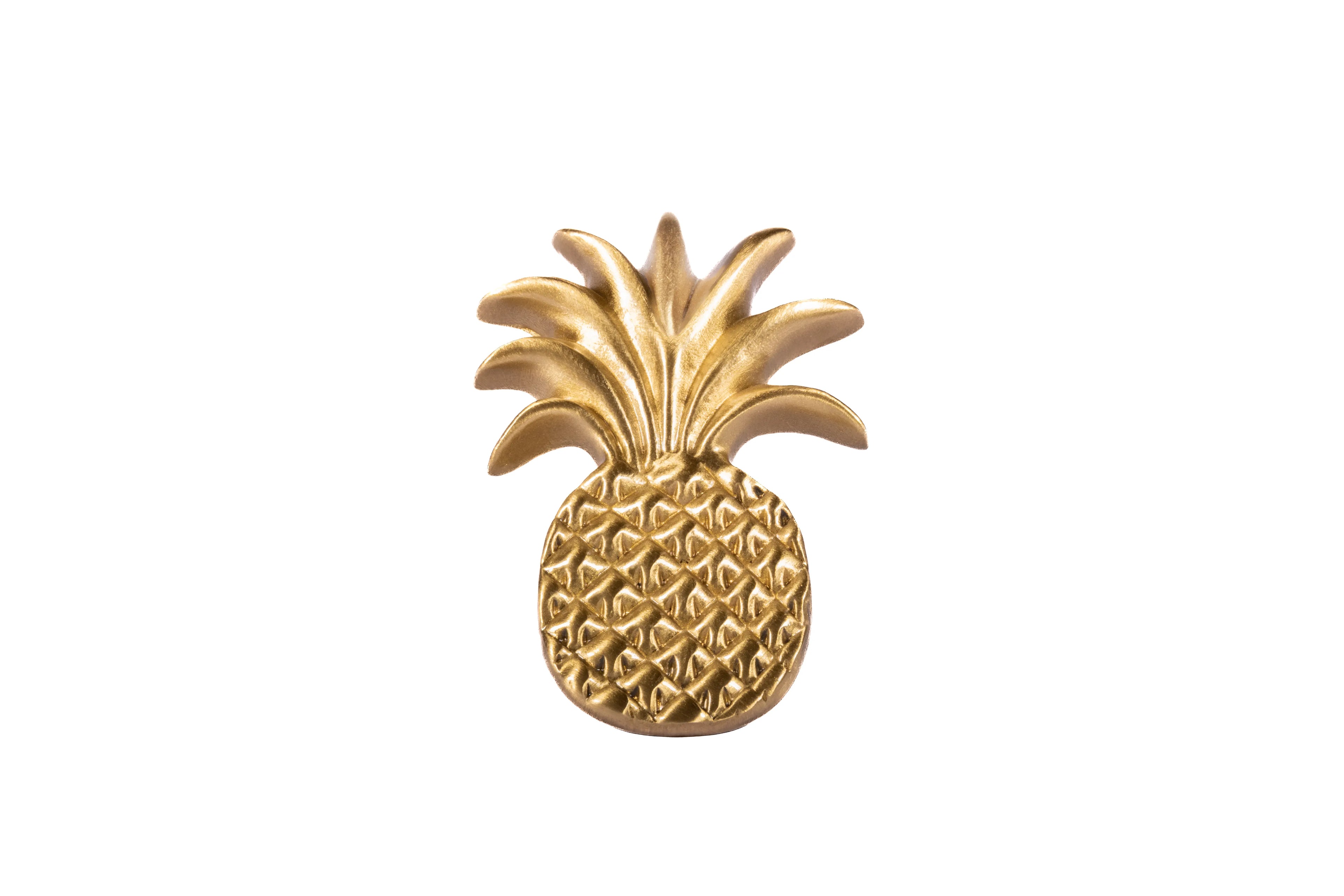 Mantara Ananas Knob B-0110 modern brass knob in brushed gold finish for kitchen and dresser drawers, pack of 1.