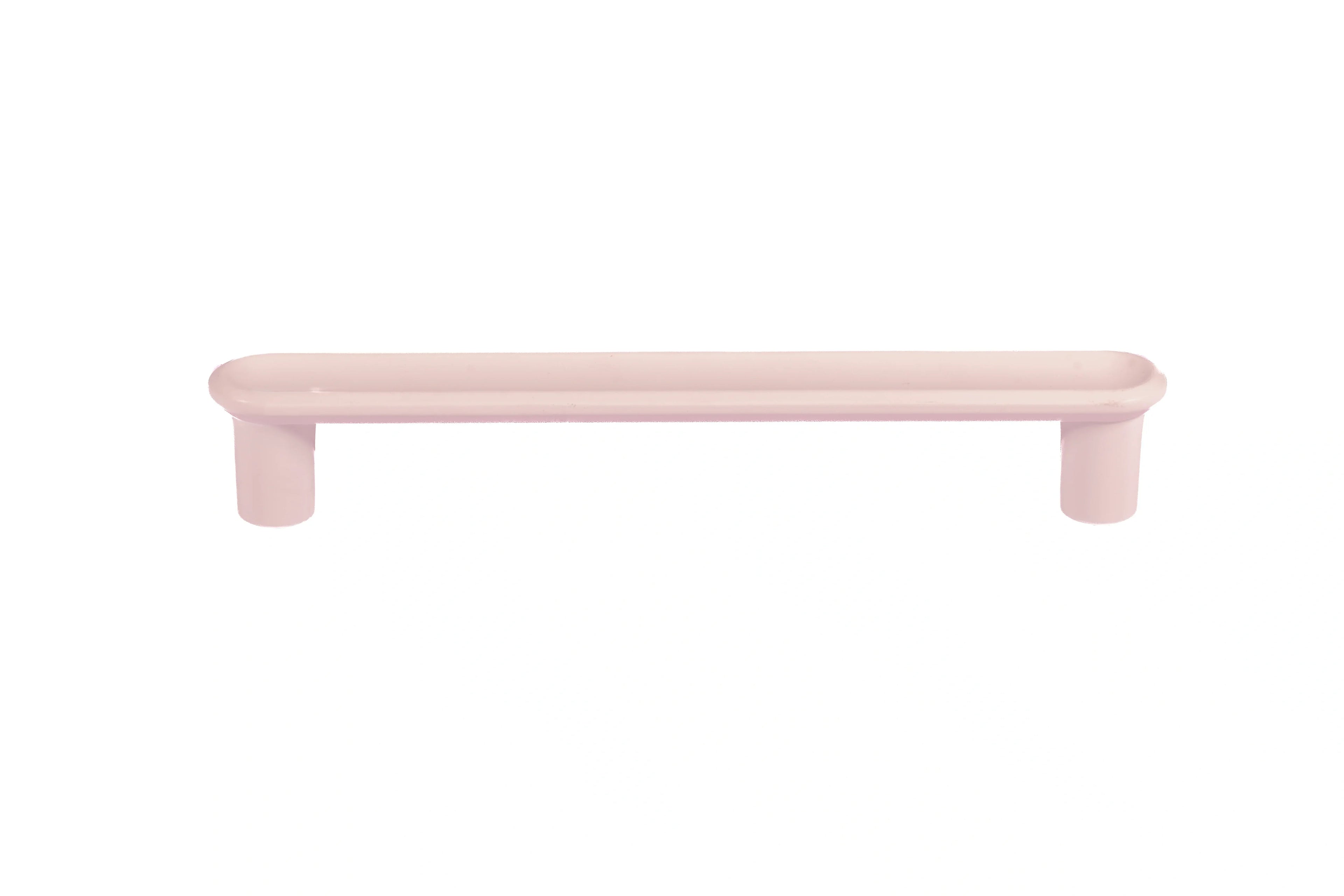 Mantara Valence Handle Z-0029 is a modern zinc alloy handle in brushed pink finish, ideal for kitchen drawers, dresser drawers.
